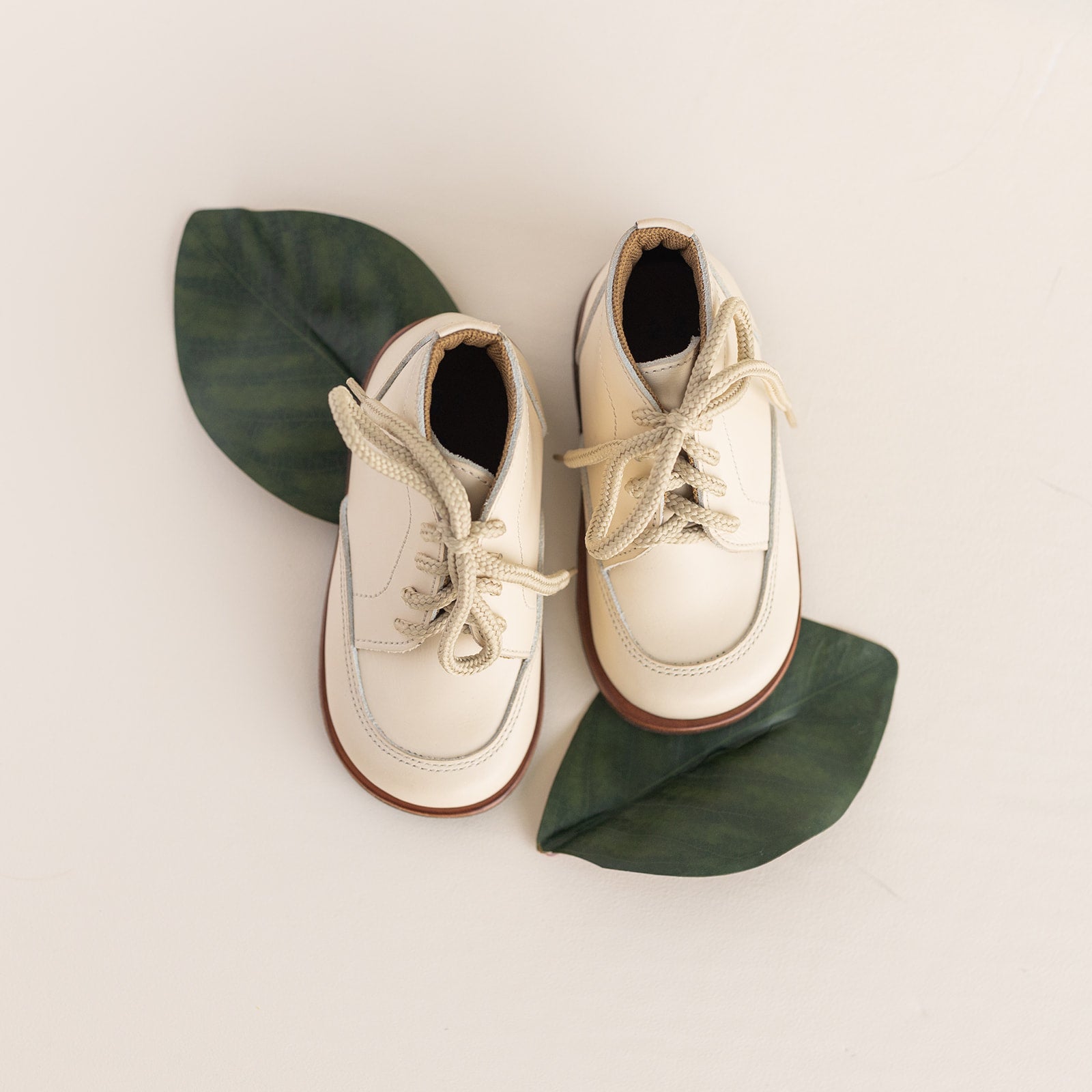 Antigua Cream Leather Boots for Kids - Stylish & Durable Children's Footwear for School, Play & Outdoor Adventures