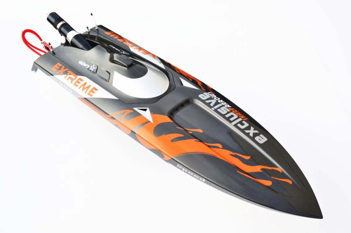 **Skyfire Red 30CC Gasoline Racing RC Boat - G30D DIY Model with Fiber Glass Body (1190x325x210mm) | High Speed 60-65km/h | Perfect for Racing, Hobbyists & Water Sports**