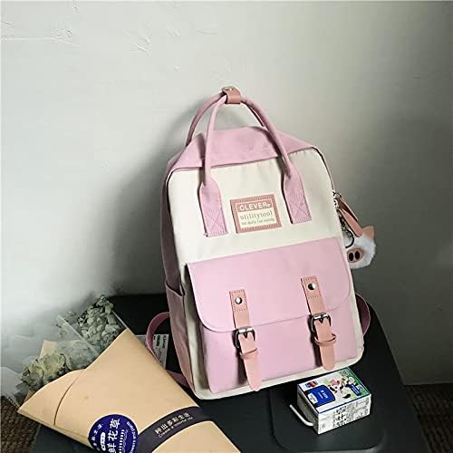GGOOB Cute Kawaii Aesthetic Backpack for School - Pink | Stylish Laptop Bag for Women & Girls | Perfect for College, Travel & Everyday Use