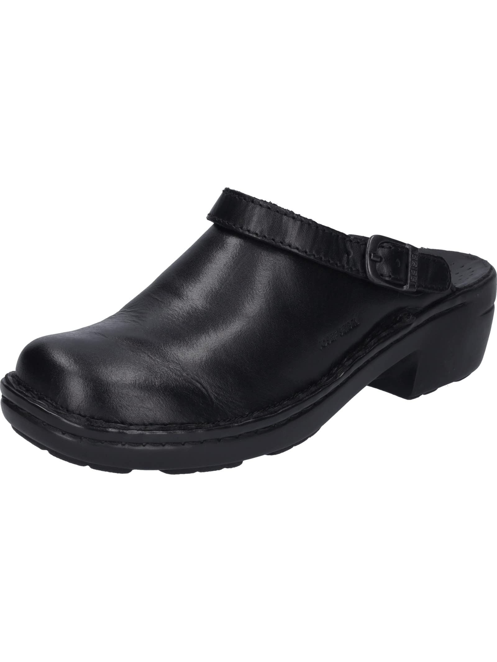Josef Seibel Women's Betsy Clogs - Comfortable Slip-On Shoes for Women, Black Leather, Size 6.5 UK - Perfect for Nursing, Teaching & Casual Wear