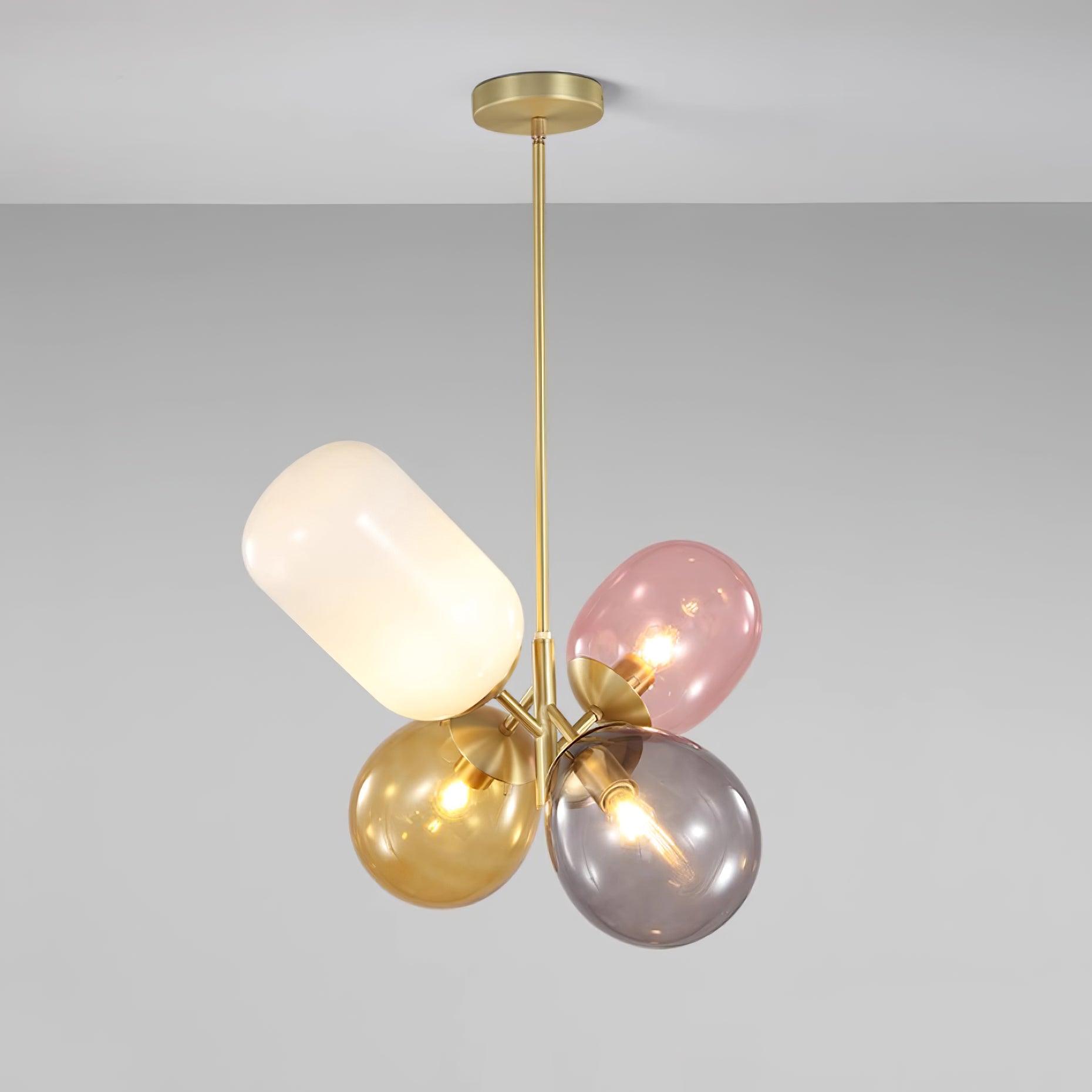 Elegant Balloon Glass Pendant Light - Modern Hanging Chandelier for Dining Room, Kitchen Island & Bedroom Decor