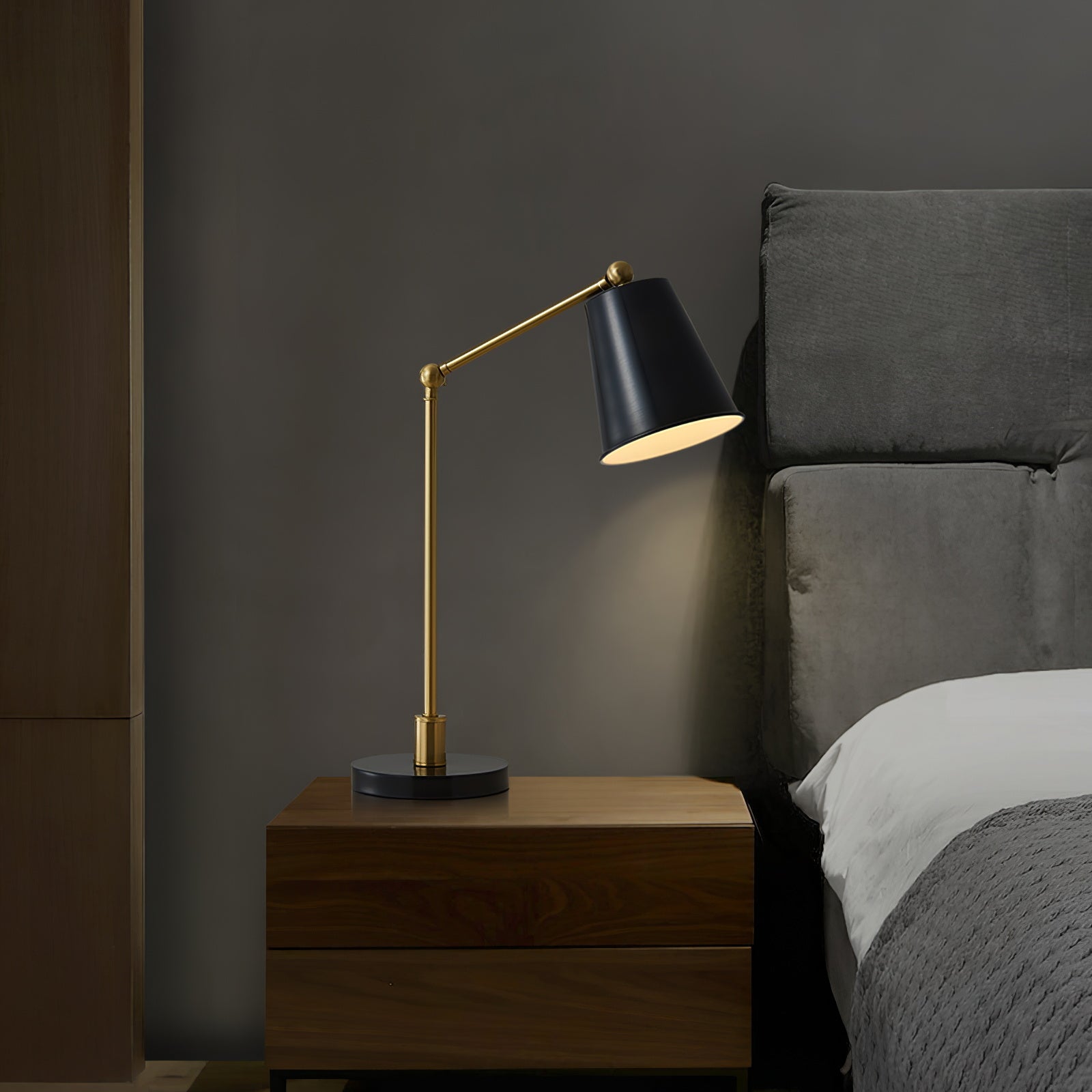 Epinal Table Lamp - Modern LED Nightstand Lamp with USB Port, Touch Control & Adjustable Brightness for Bedroom, Living Room, and Office Decor
