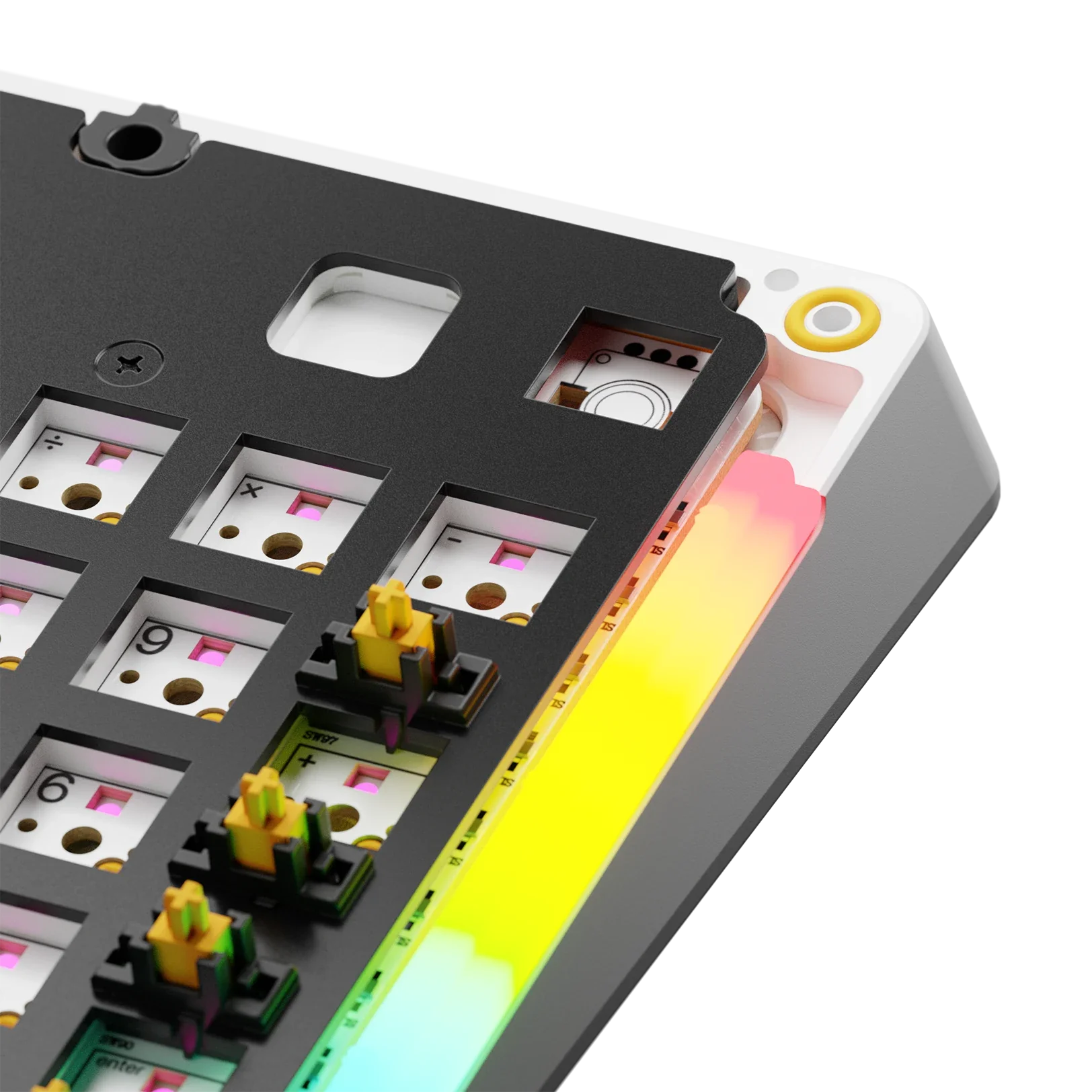 GMMK 3 Mechanical Keyboard Bottom Case - Metal Matte White (100% Size) | Durable Aluminum Base for Custom Keyboard Builds & Gaming Setups