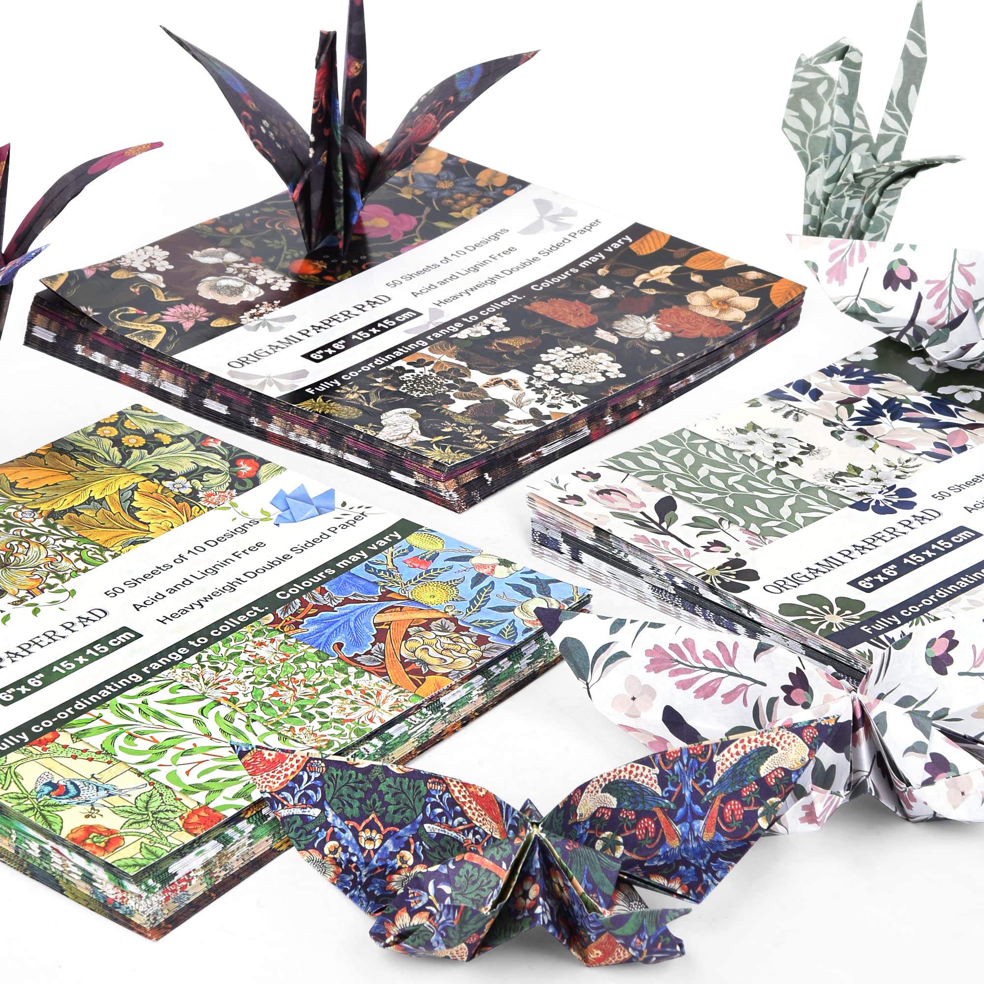 Premium 6x6 Inch Origami Paper - 70GSM, 150 Sheets, 30 Vibrant Double-Sided Designs - Scrapbooking, Card Making, DIY Crafts, Gift Wrapping & Home Decor - High-Quality Japanese Origami Pattern Paper for Artists & Beginners