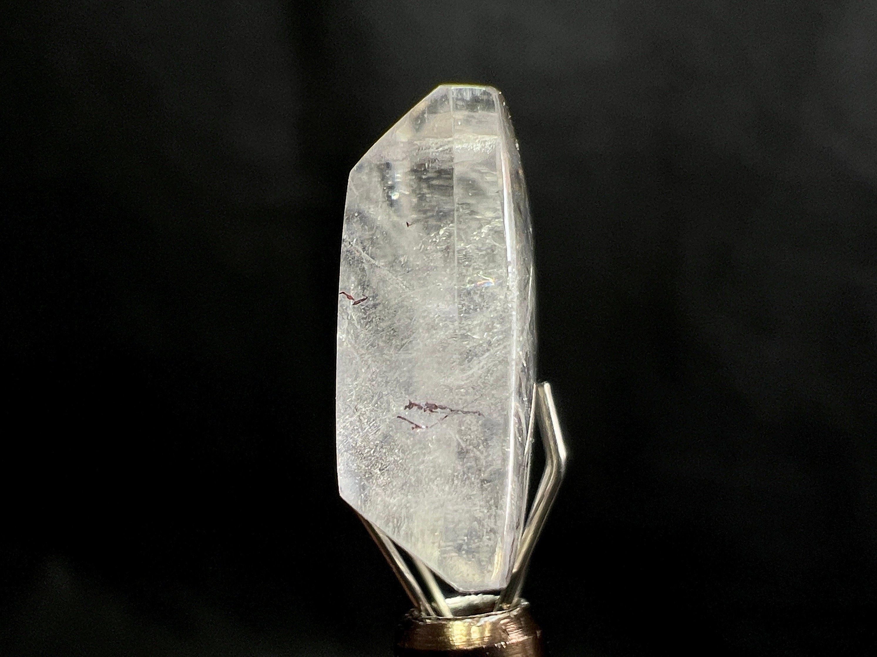 Natural Pink Fire Quartz Crystal Rectangle - Raw Gemstone for Jewelry Making, Healing & Meditation - COVELLITE 48998 | DIY Pendants, Rings & Spiritual Decor
