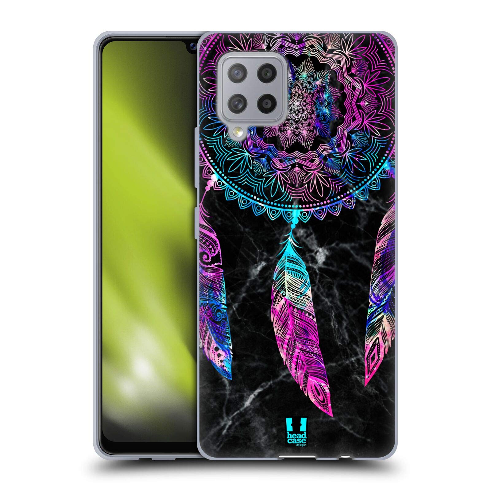 Head Case Designs Dream Catcher Marbles & Mandala Soft Gel Case for Samsung Galaxy A42 5G (2020) - Protective Phone Cover with Matching Wallpaper for Daily Use & Travel
