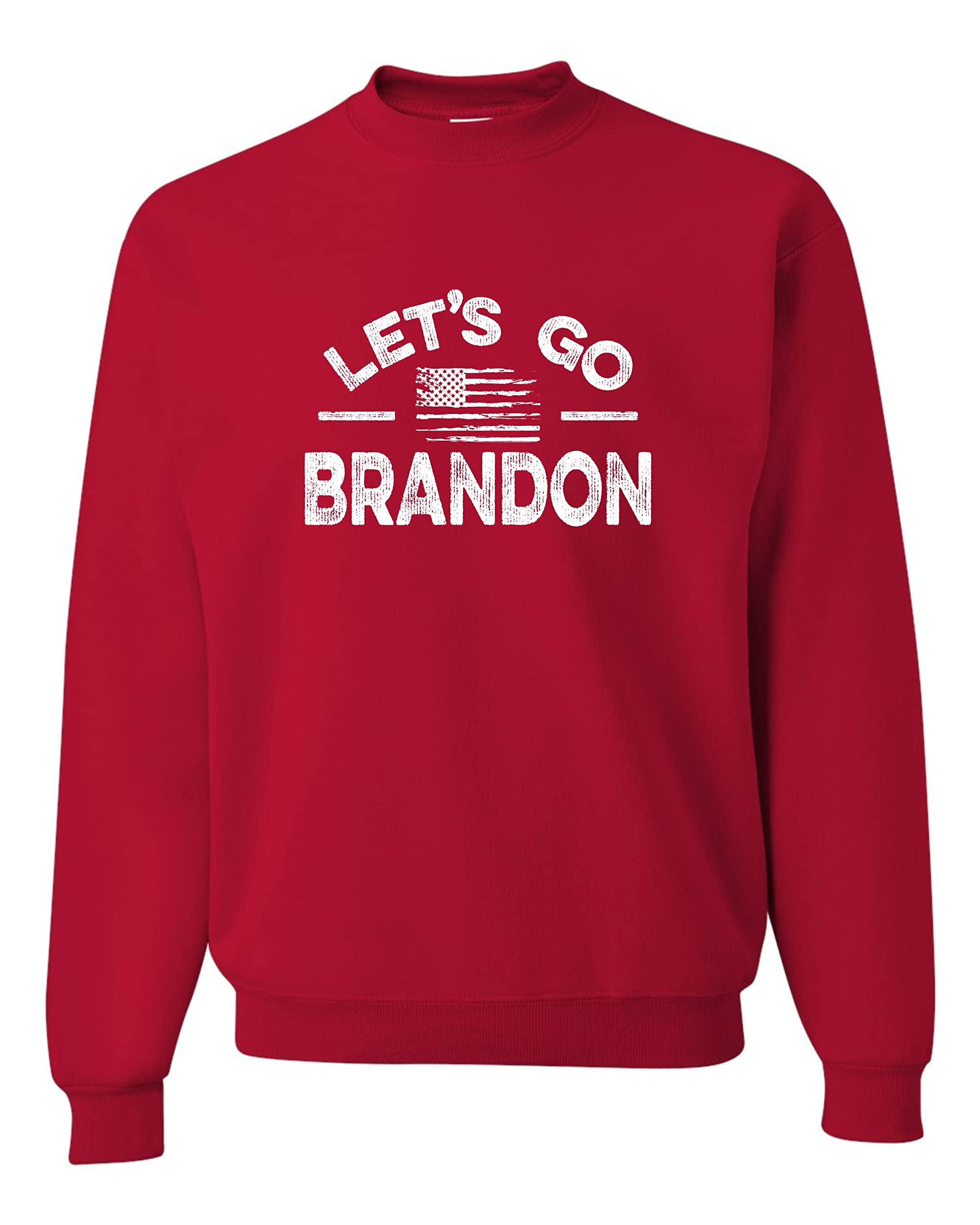 Exclusive Let's Go America Adult Crewneck Sweatshirt by Squatch King Threads - Patriotic Casual Wear for Men & Women | Perfect for 4th of July, BBQ Parties & Outdoor Events