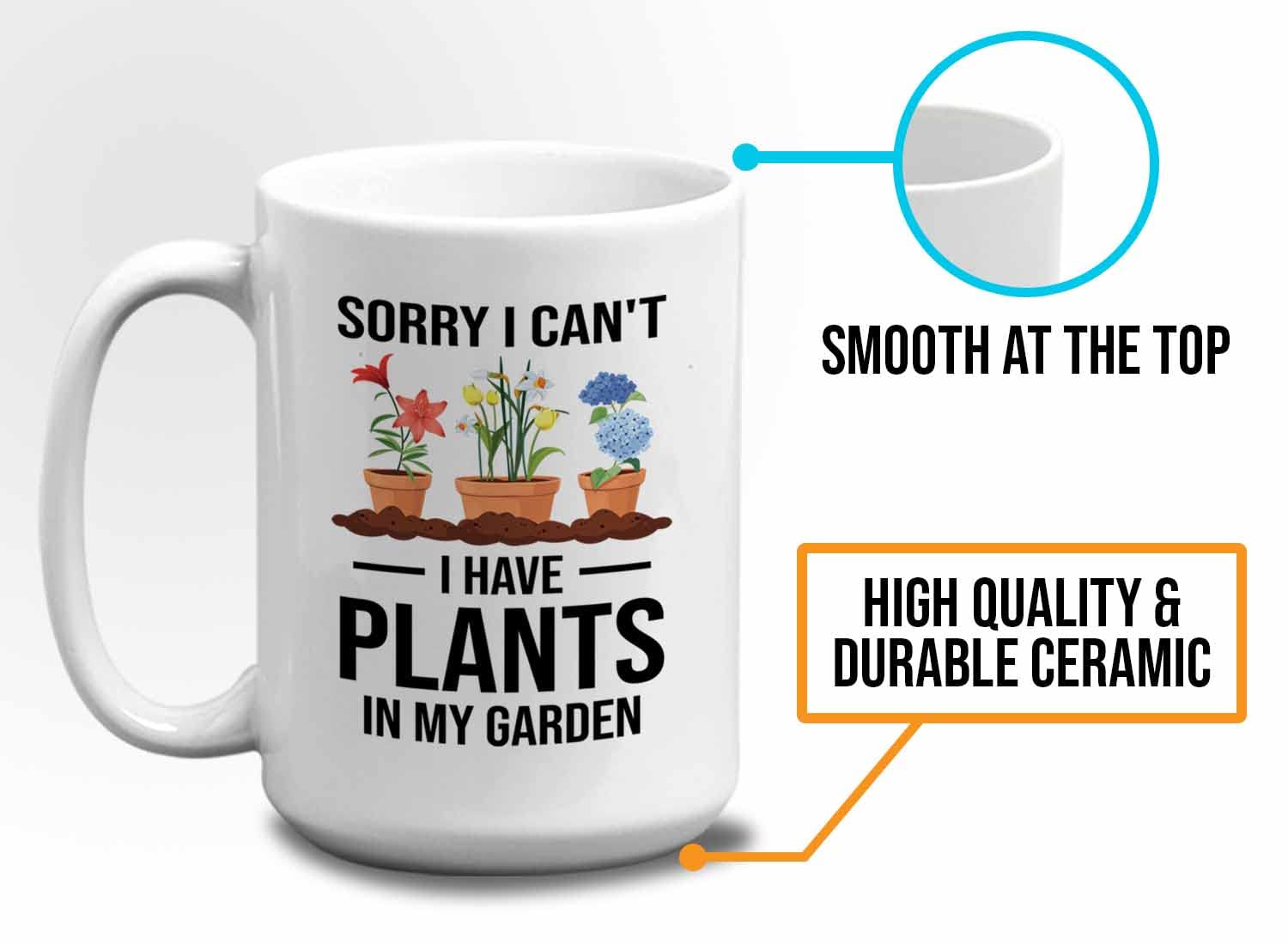 15oz White Gardening Coffee Mug - Funny Gardener Gift with Plant Pun Design - Perfect for Garden Lovers, Plant Enthusiasts & Coffee Drinkers - Ideal for Morning Coffee, Gardening Breaks & Outdoor Relaxation