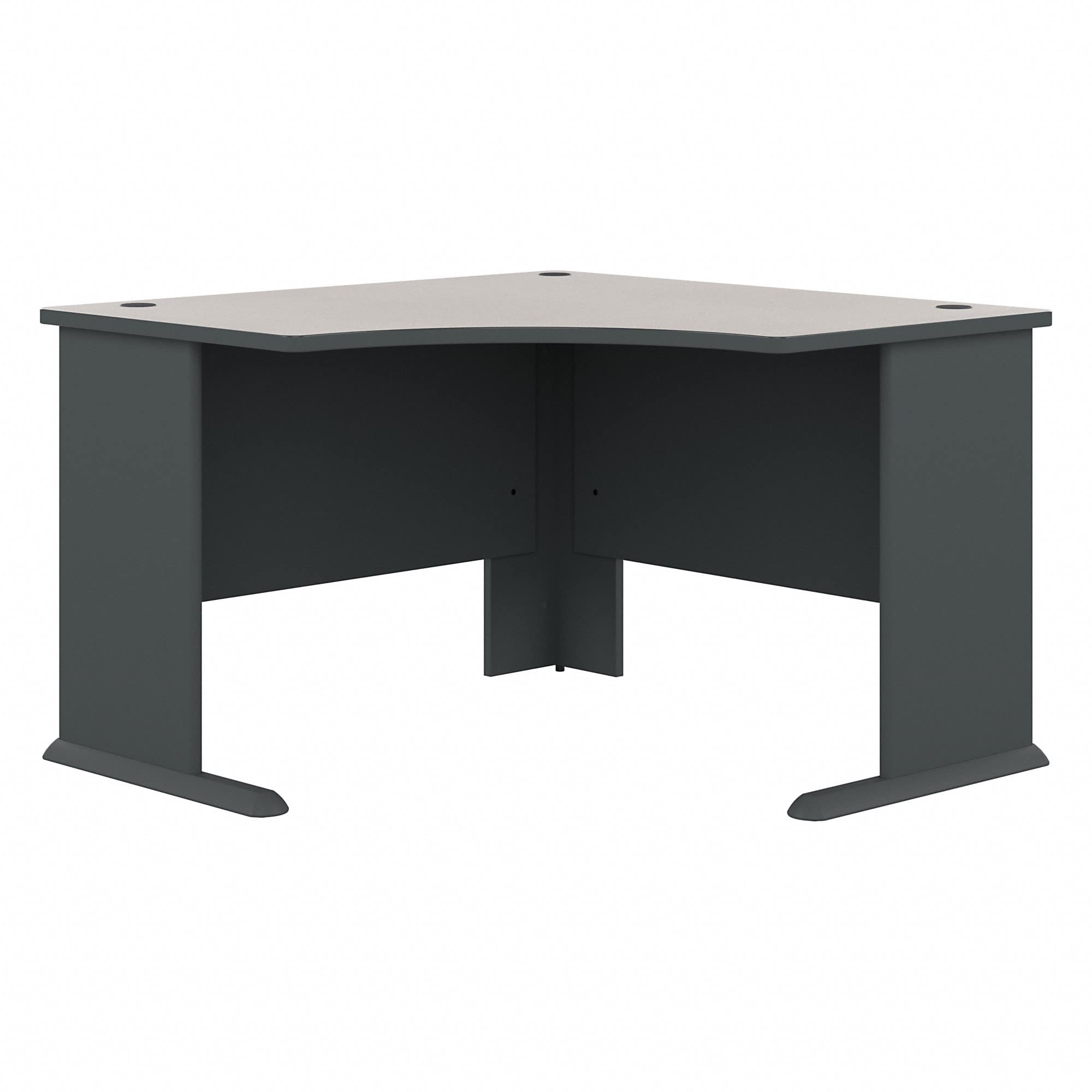 Bush Business Furniture Series A 48W Corner Desk in Slate & White - Modern Home Office Desk for Small Spaces, Perfect for Remote Work & Study