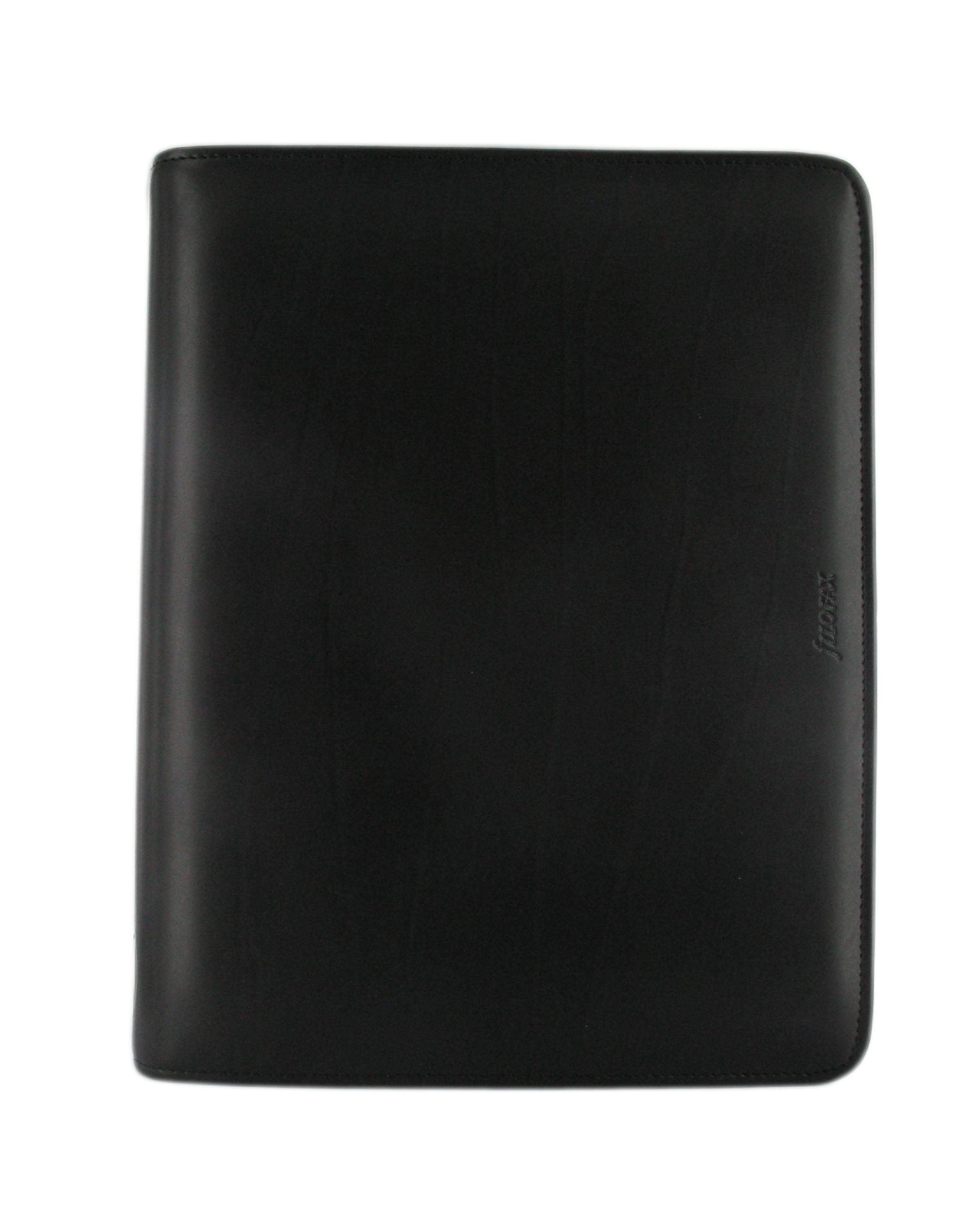 2025 Filofax Metropol Zip A5 Organizer Planner - Black Leather Binder, 264mm x 210mm x 45mm - Perfect for Business, School & Personal Organization