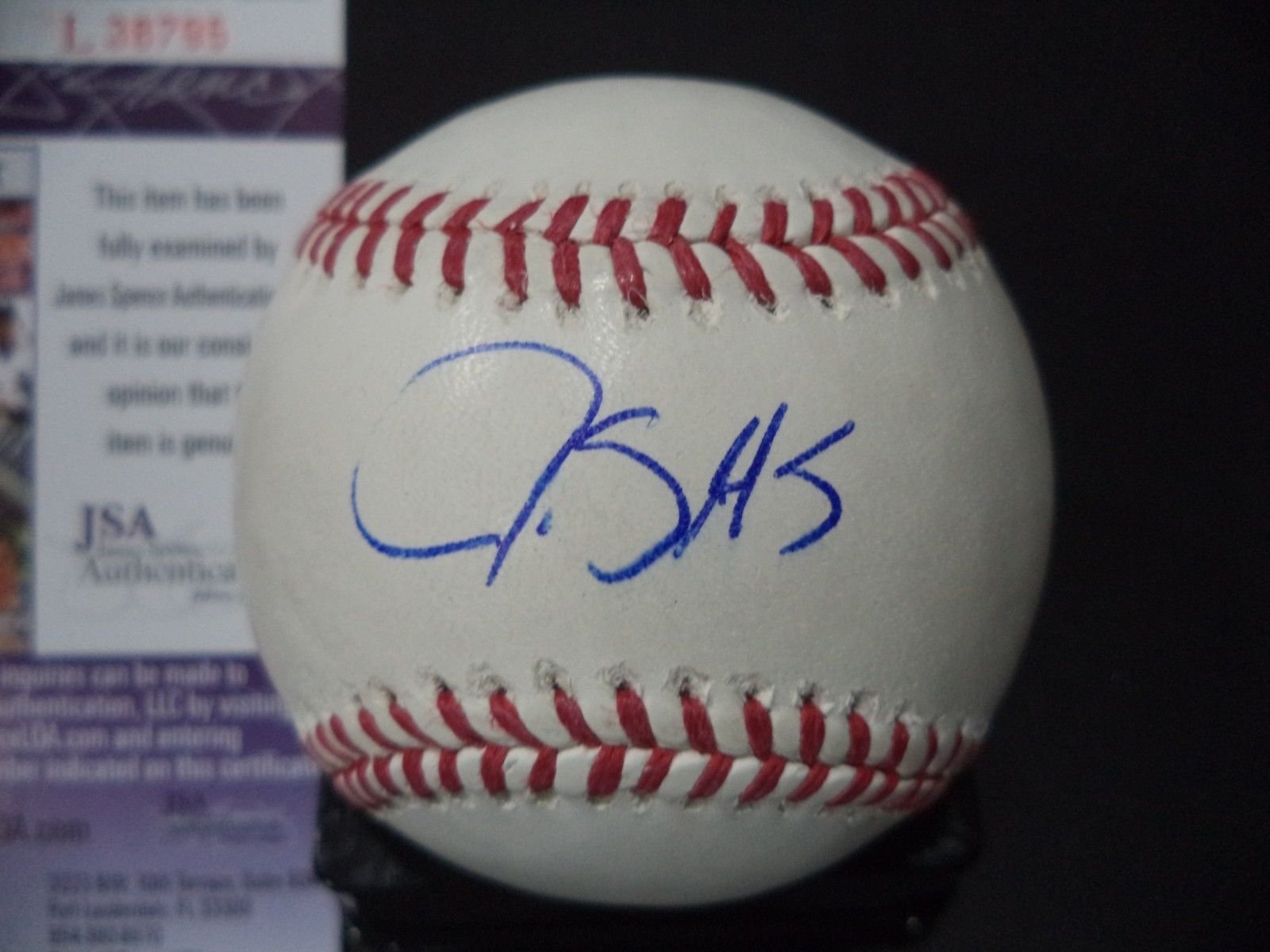 Authentic JAMES SHIELDS Kansas City Royals Signed Autographed ROMLB Baseball with JSA COA #L38795 - Perfect for Sports Memorabilia Collectors & Royals Fans Display
