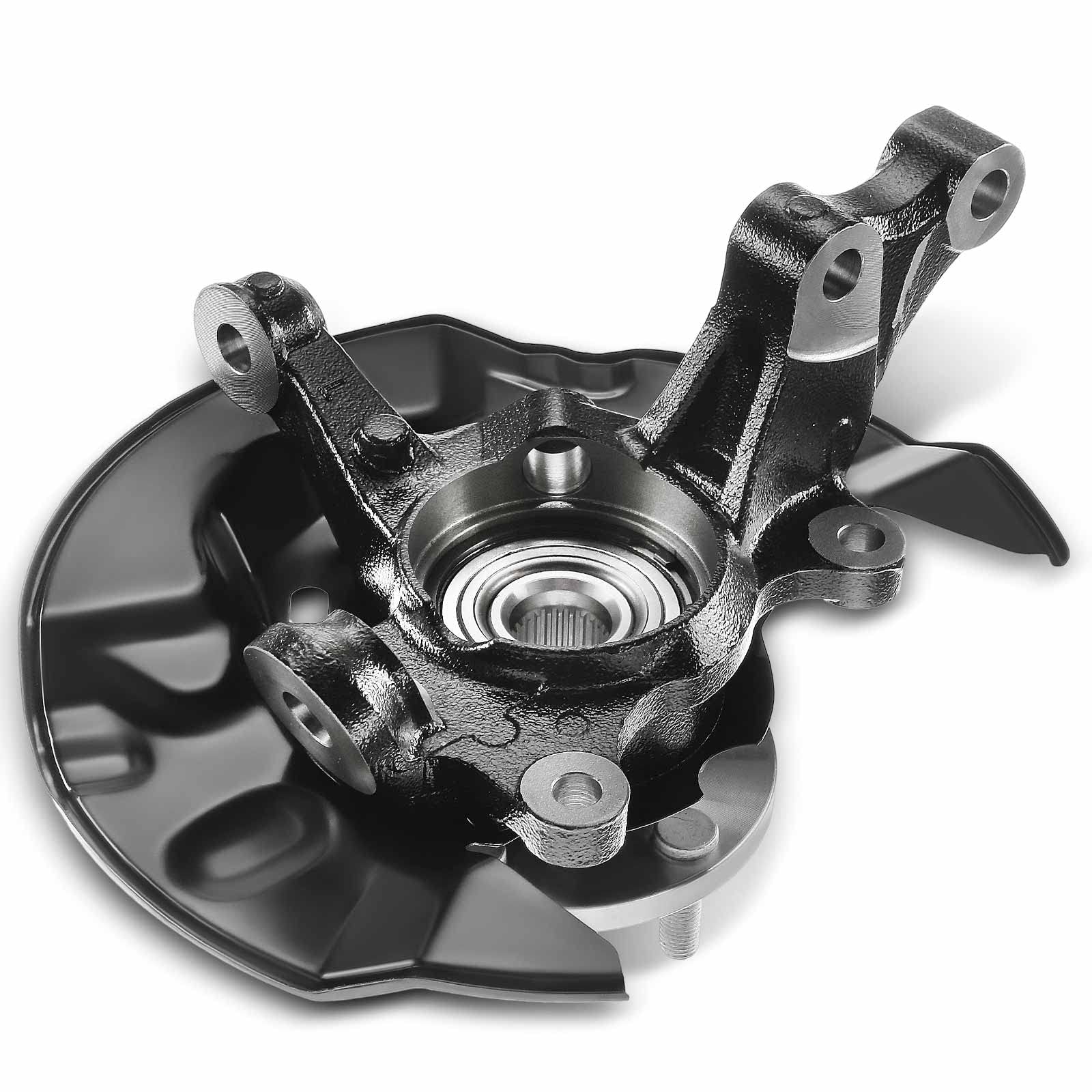 Premium Front Left Steering Knuckle & Wheel Bearing Hub Assembly for 2003-2008 Toyota Corolla 1.8L FWD - Driver Side 5-Lug Replacement Part - Perfect for Suspension Repair and Wheel Alignment