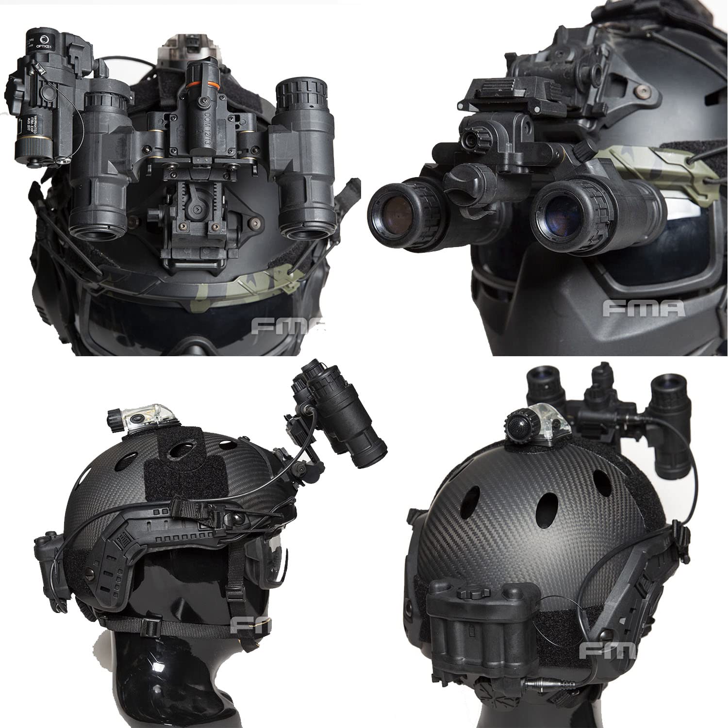 FMA Tactical Airsoft AN/PVS31 Night Vision Goggles - Realistic Dummy NVG with Battery Case for Airsoft Training & Military Simulation