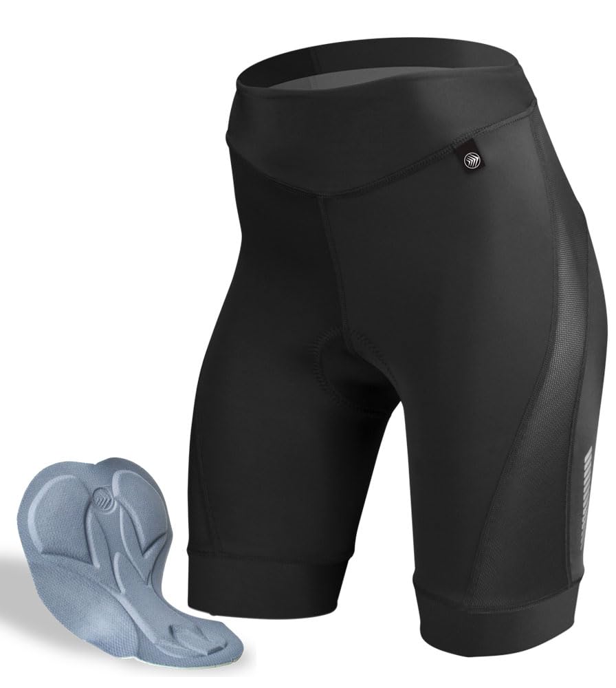 Women's Elite Padded Cycling Shorts - Premium Long Distance Biking Shorts for Road & Mountain Biking | High-Quality USA-Made Bike Shorts for Women | Perfect for Cycling, Spinning & Outdoor Workouts