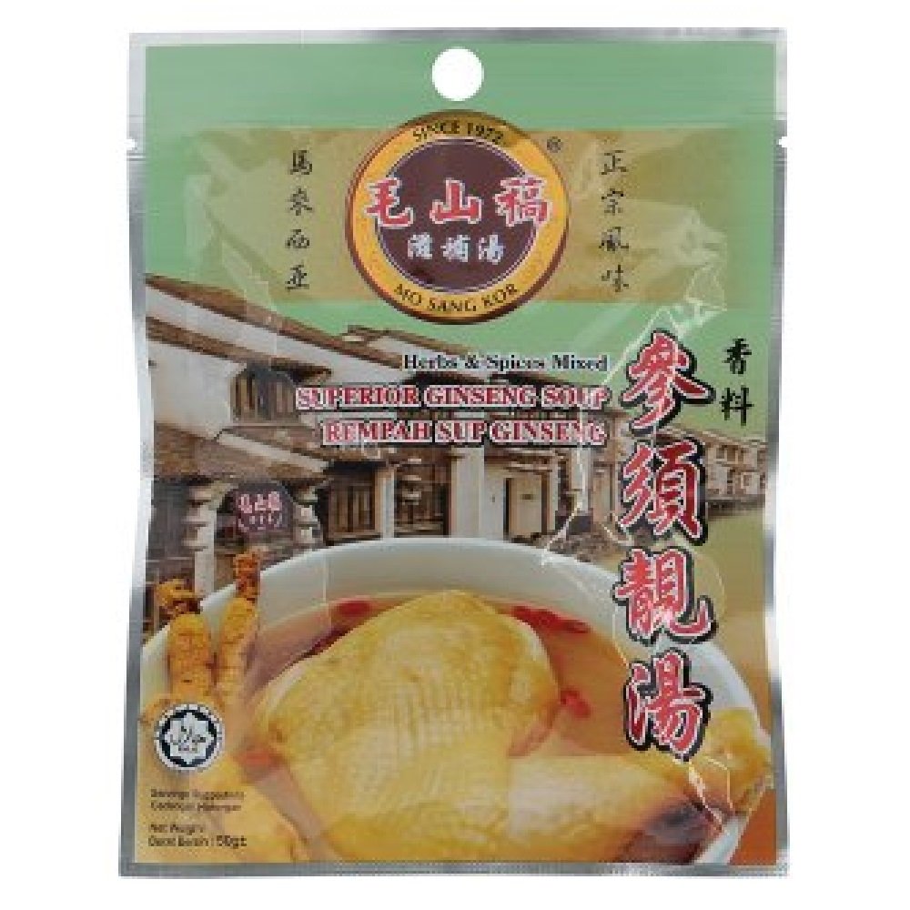 Premium Mo Sang Kor Herbs & Spices Mixed Superior Ginseng Soup - 50g (12 Pack) - Korean Traditional Herbal Soup for Immunity Boost & Energy - Perfect for Cold Weather, Fatigue Relief & Family Nourishment