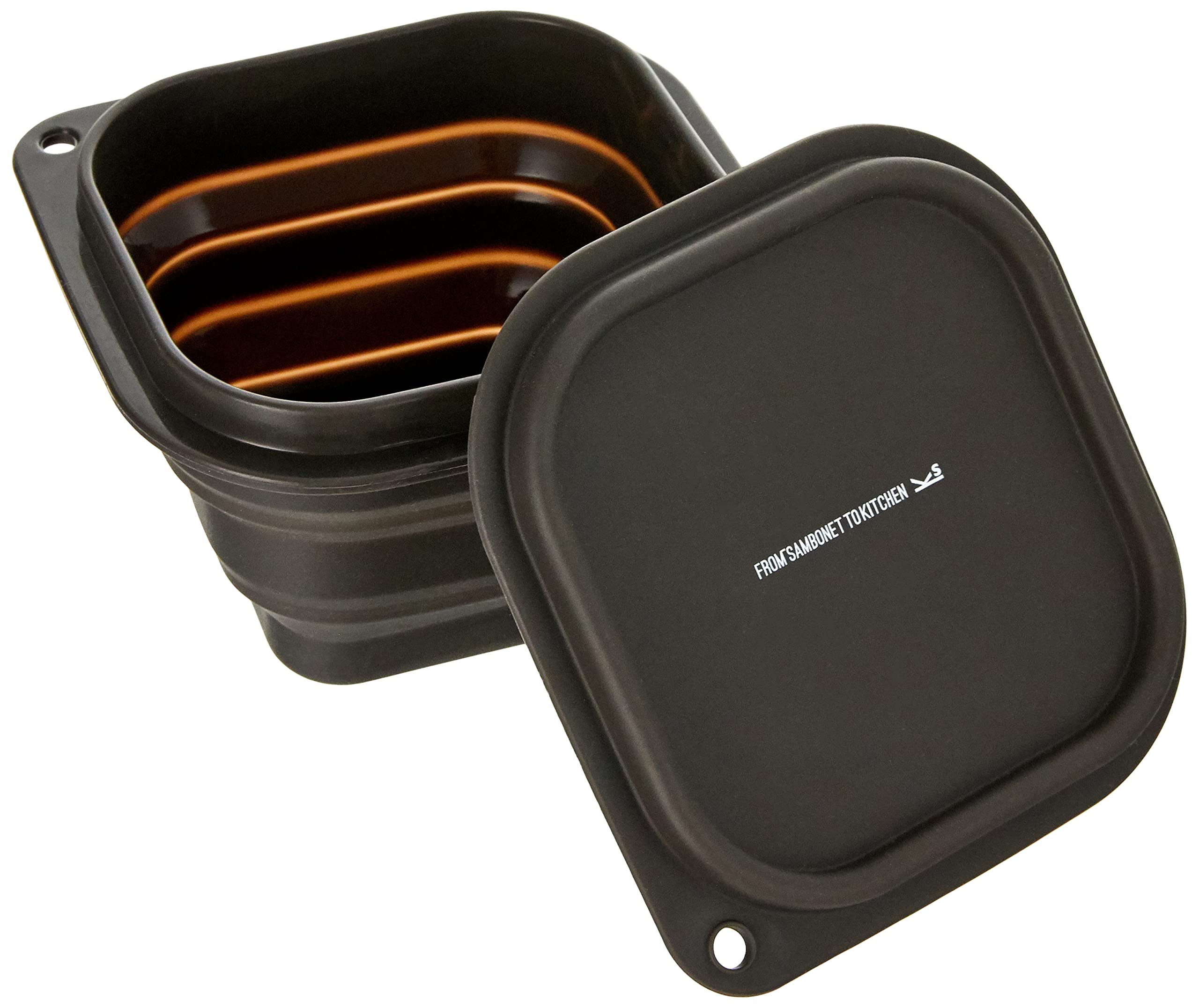 Sambonet Collapsible Silicone Kitchen Storage Container - Grey | Space-Saving Foldable Food Container for Pantry, Fridge & Travel | BPA-Free & Dishwasher Safe