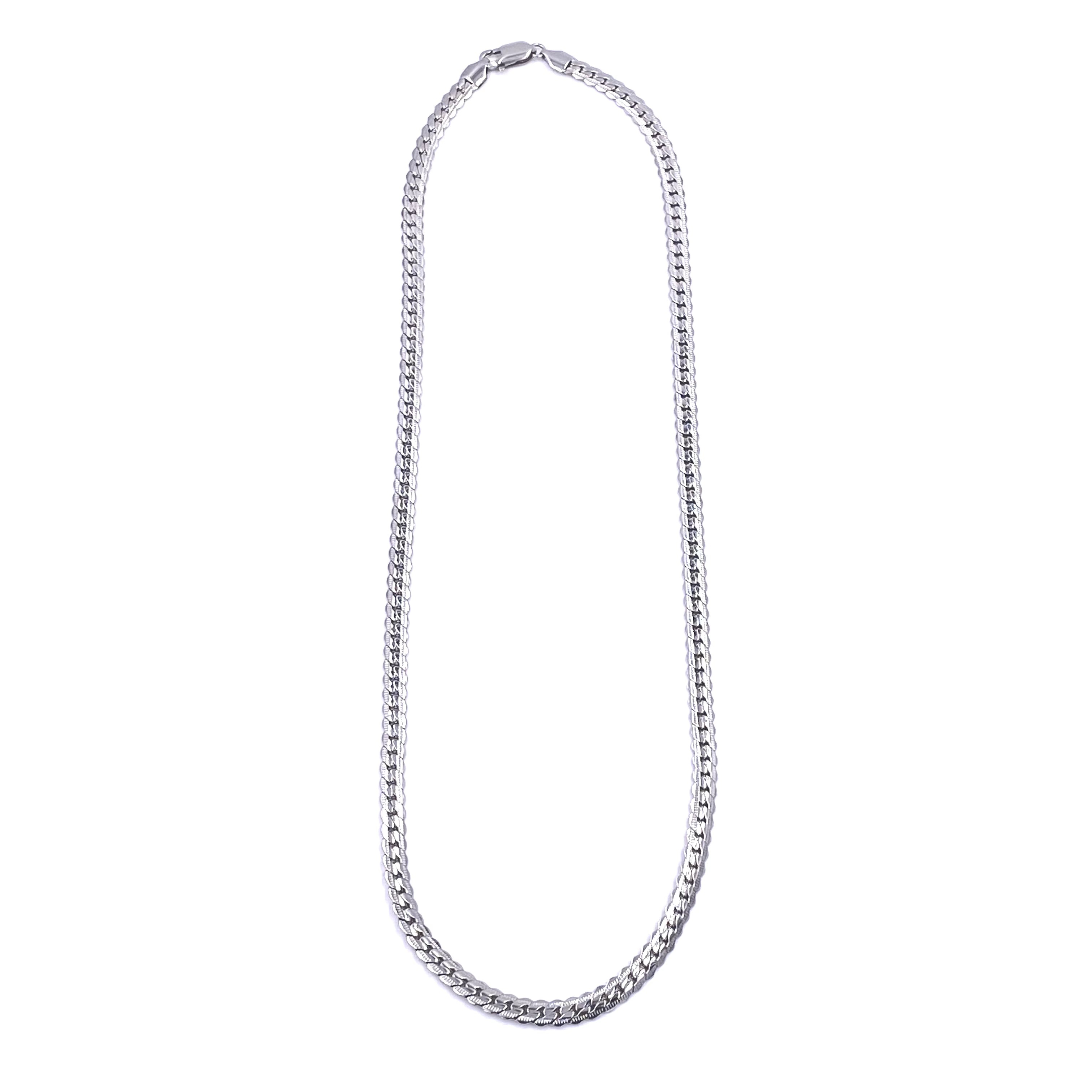 Ashley Gold Stainless Steel Faceted Curb Chain Necklace for Men - Durable & Hypoallergenic Jewelry for Everyday Wear, Gifts & Special Occasions