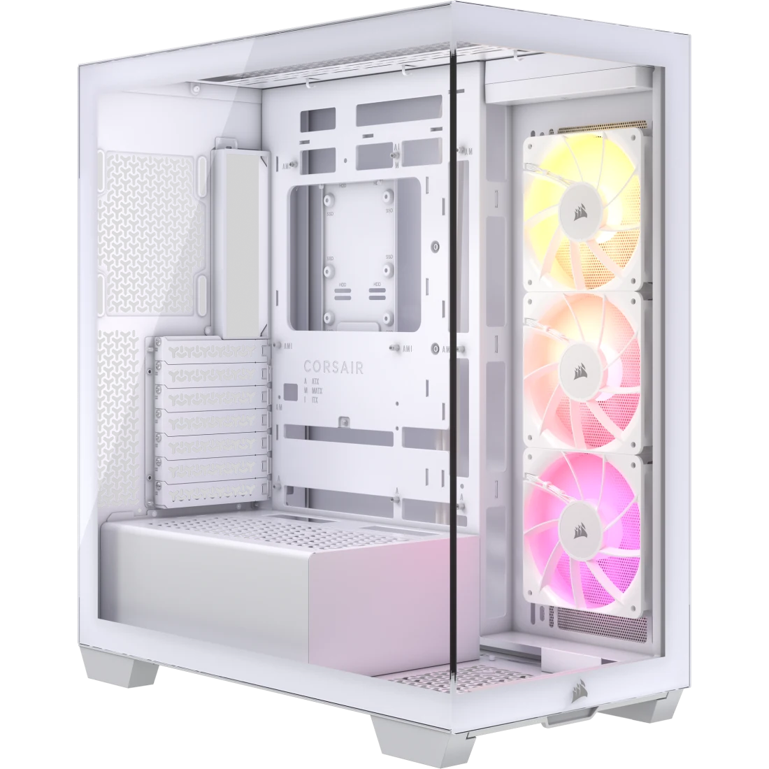 Corsair 3500X ARGB Tempered Glass Micro ATX Mid-Tower PC Case - White & Black Options | High Airflow Design for Gaming & Workstation Builds | Perfect for RGB Enthusiasts & Compact Setups