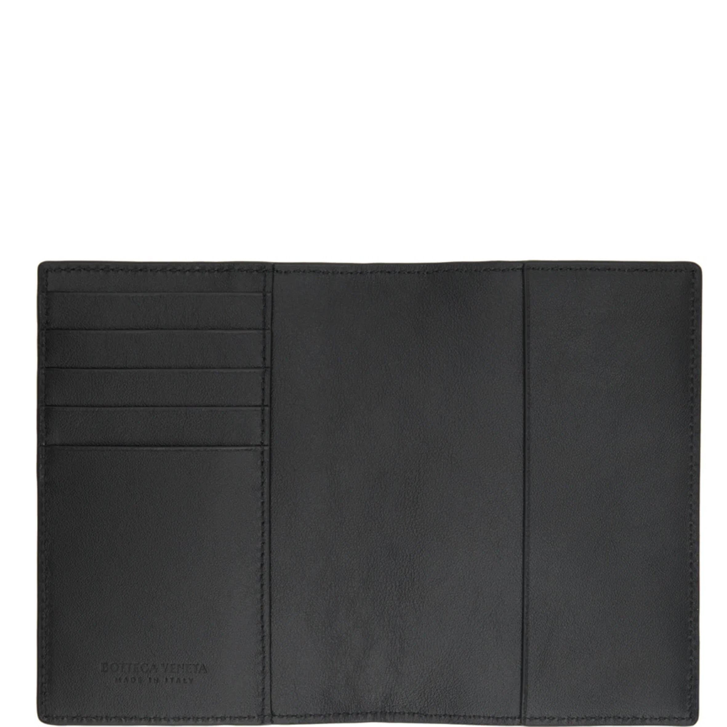 Premium Leather Passport Holder for Men & Women - RFID Blocking Travel Wallet - Black Intrecciato Design for Secure & Stylish Travel Accessories | Perfect for Airports, Vacations & Business Trips
