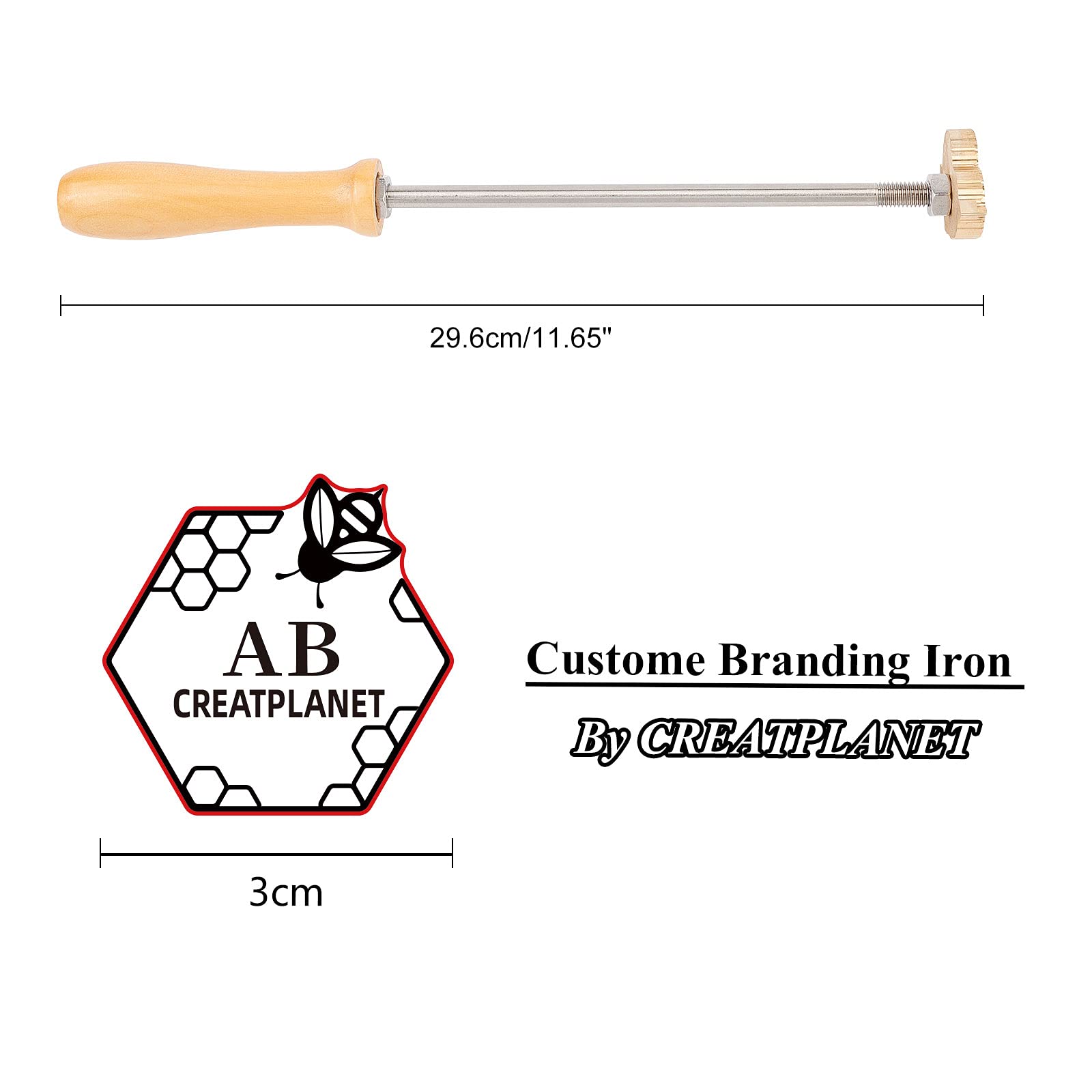 Custom Wood Branding Iron Stamp 1.2
