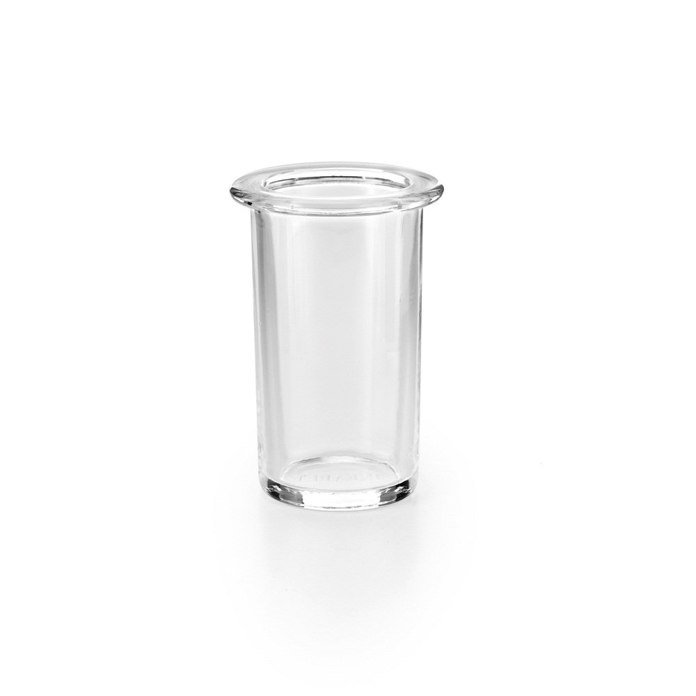 Clear Glass Free Standing Toothbrush Holder - Stylish Bathroom Organizer for Countertop, Sink, or Vanity Storage