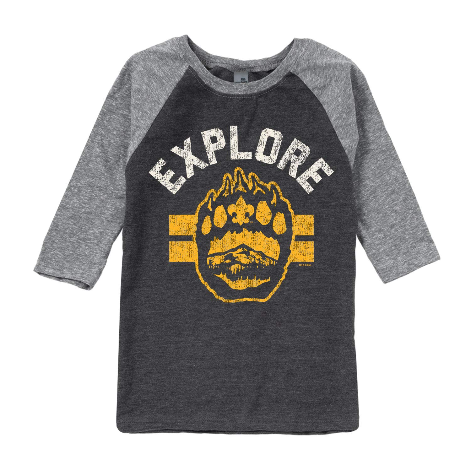 Boy Scouts of America Explore Youth Raglan Shirt - Comfortable & Durable Scout Uniform for Outdoor Adventures & Team Activities