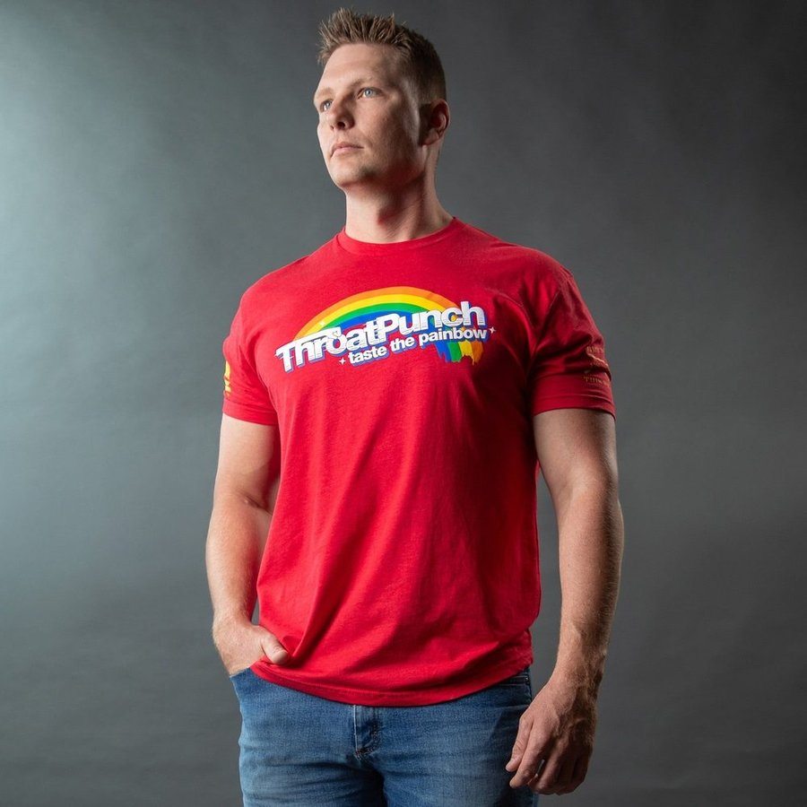 Taste The Painbow T-Shirt - Red | Funny Graphic Tee for Men & Women | Perfect for Parties, Gifts & Casual Wear