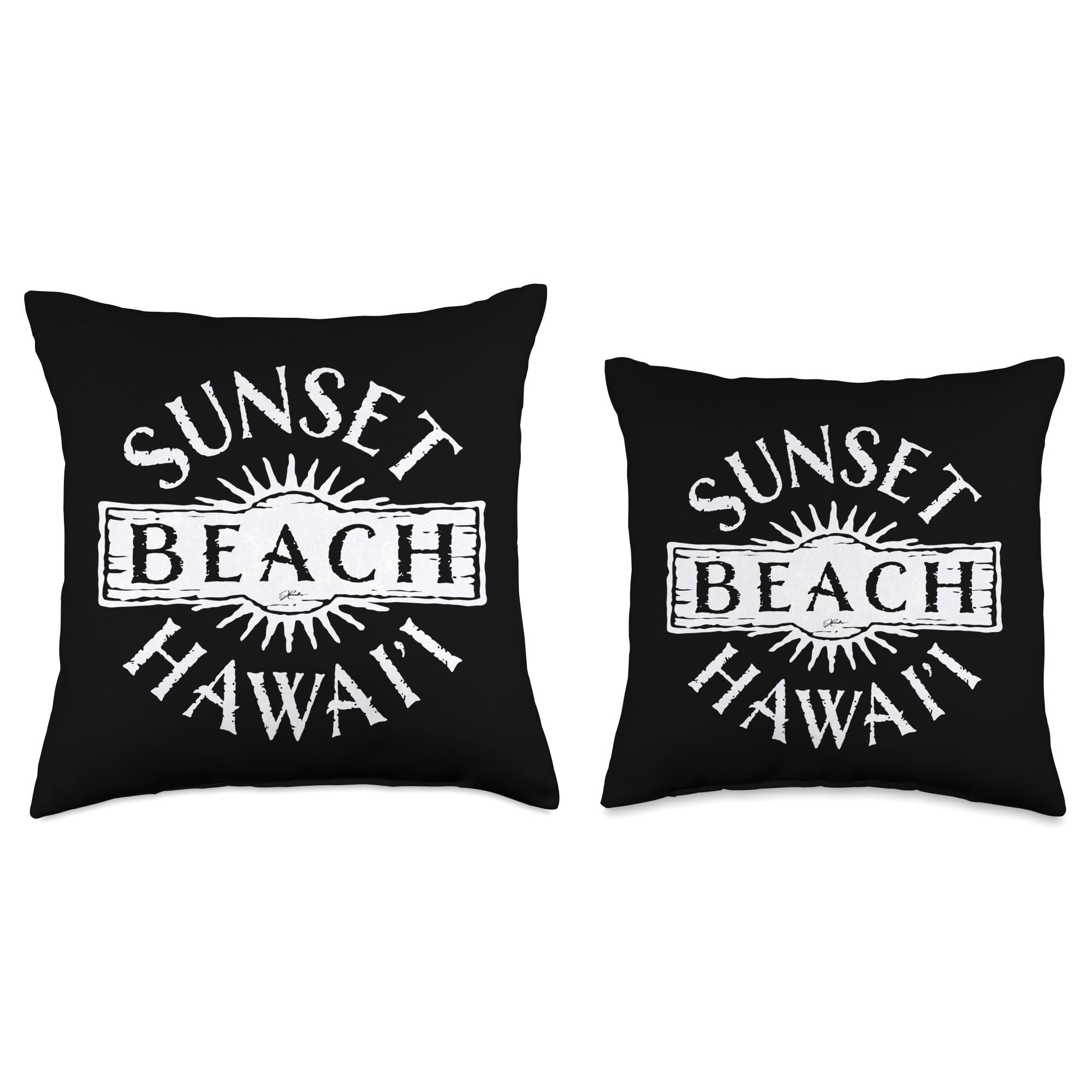 Sunset Beach Oahu Hawaii Throw Pillow - Soft Decorative Cushion for Living Room, Bedroom, Sofa - Perfect Coastal Home Decor & Gift Idea