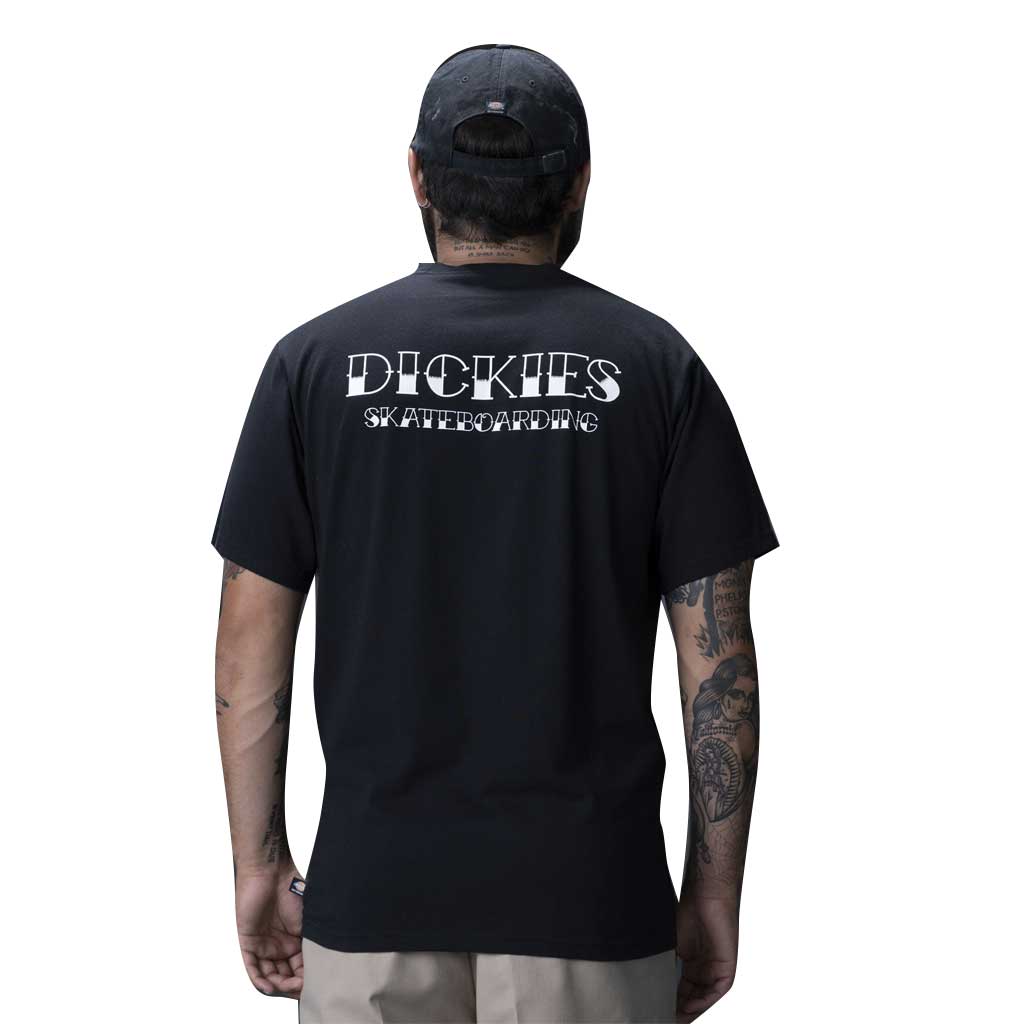Dickies Ronnie Sandoval Short Sleeve Logo T-Shirt for Men - Black | Casual Streetwear & Workwear Tee for Everyday Comfort