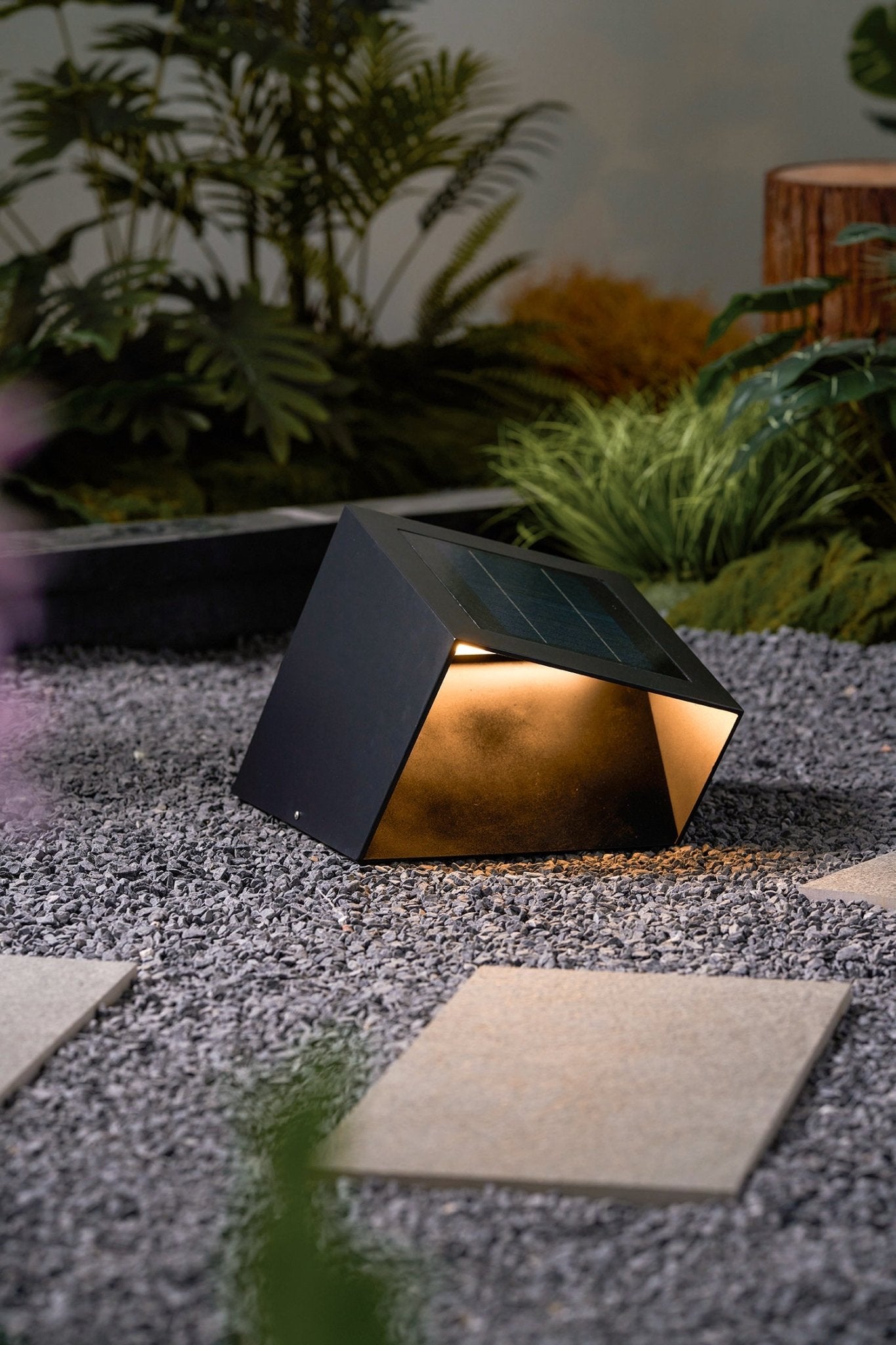 Solar Powered LED Cube Garden Lights - Waterproof Outdoor Landscape Lighting for Patio, Yard, Pathway - Energy Efficient Decorative Lighting for Backyard, Garden, Deck (Set of 6) - Perfect for Evening Ambiance and Outdoor Parties