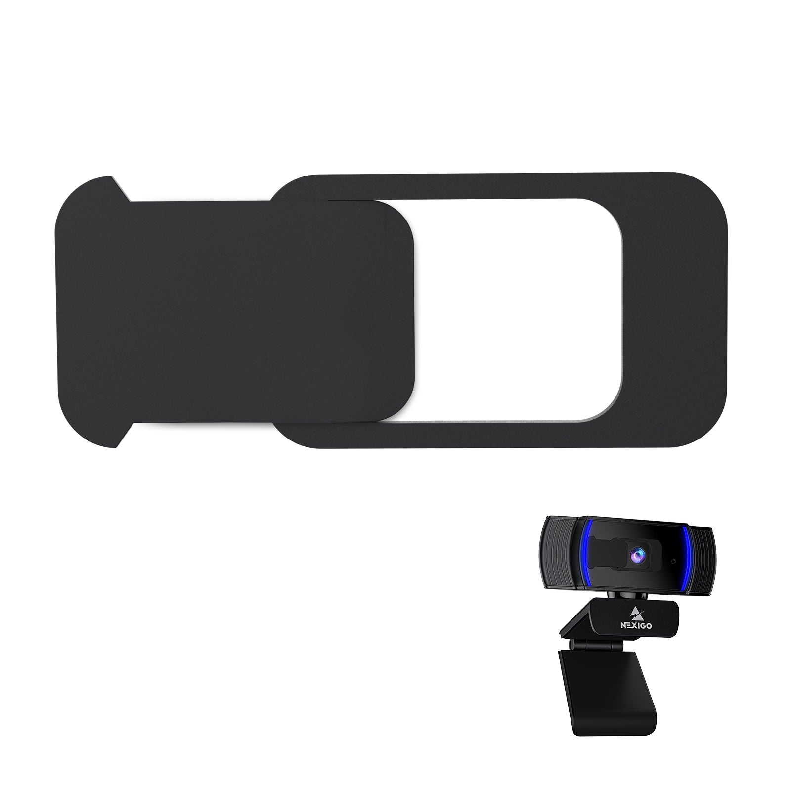 NexiGo Webcam Privacy Cover for Laptop & Desktop - HD 1080p Camera Sliding Shutter - Perfect for Zoom, Skype, Teams Meetings & Online Classes