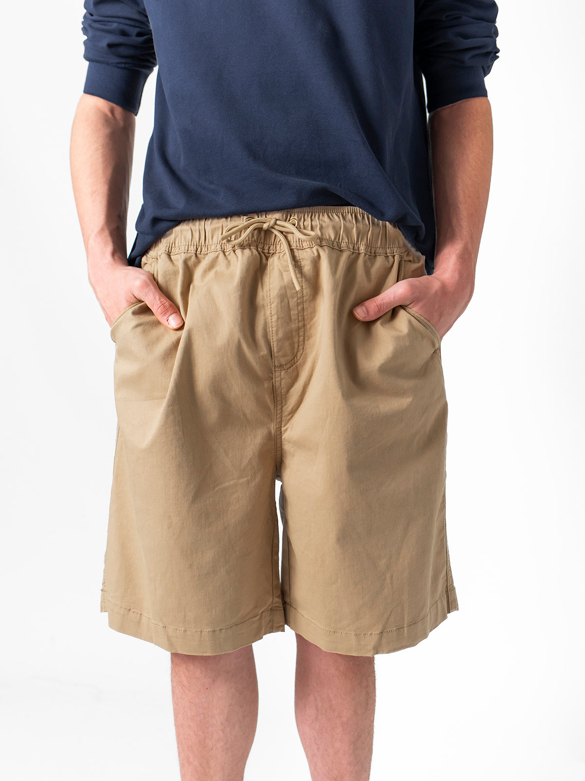 Men's Casual Chino Shorts in Camel Color - Comfortable & Stylish for Summer Outings, Beach Trips, and Weekend Relaxation