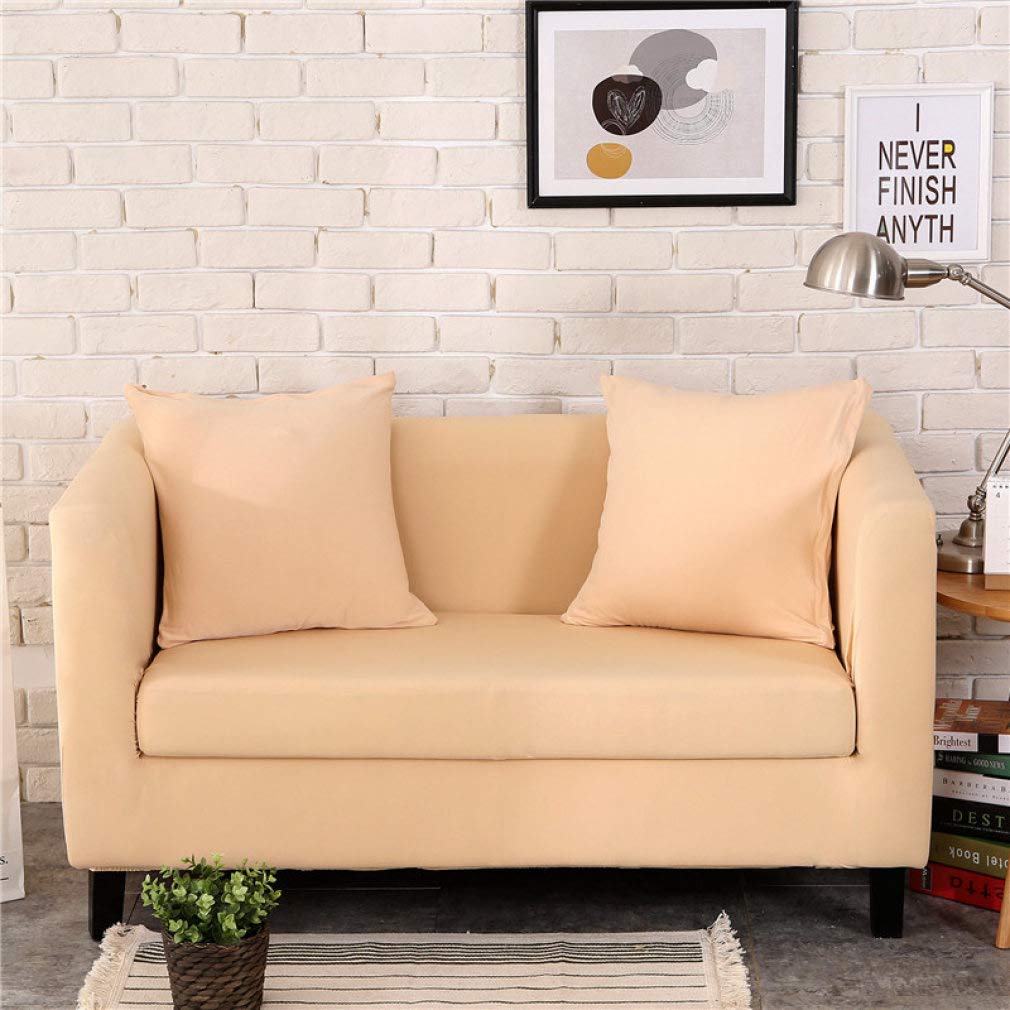 YURASIKU Stretch Sofa Slipcover - Peach Couch Cover, Non-Slip, Anti-Dirty, Washable 4-Seater Armchair Protector for Living Room Furniture - Perfect for Home Decor, Pet Protection & Daily Use