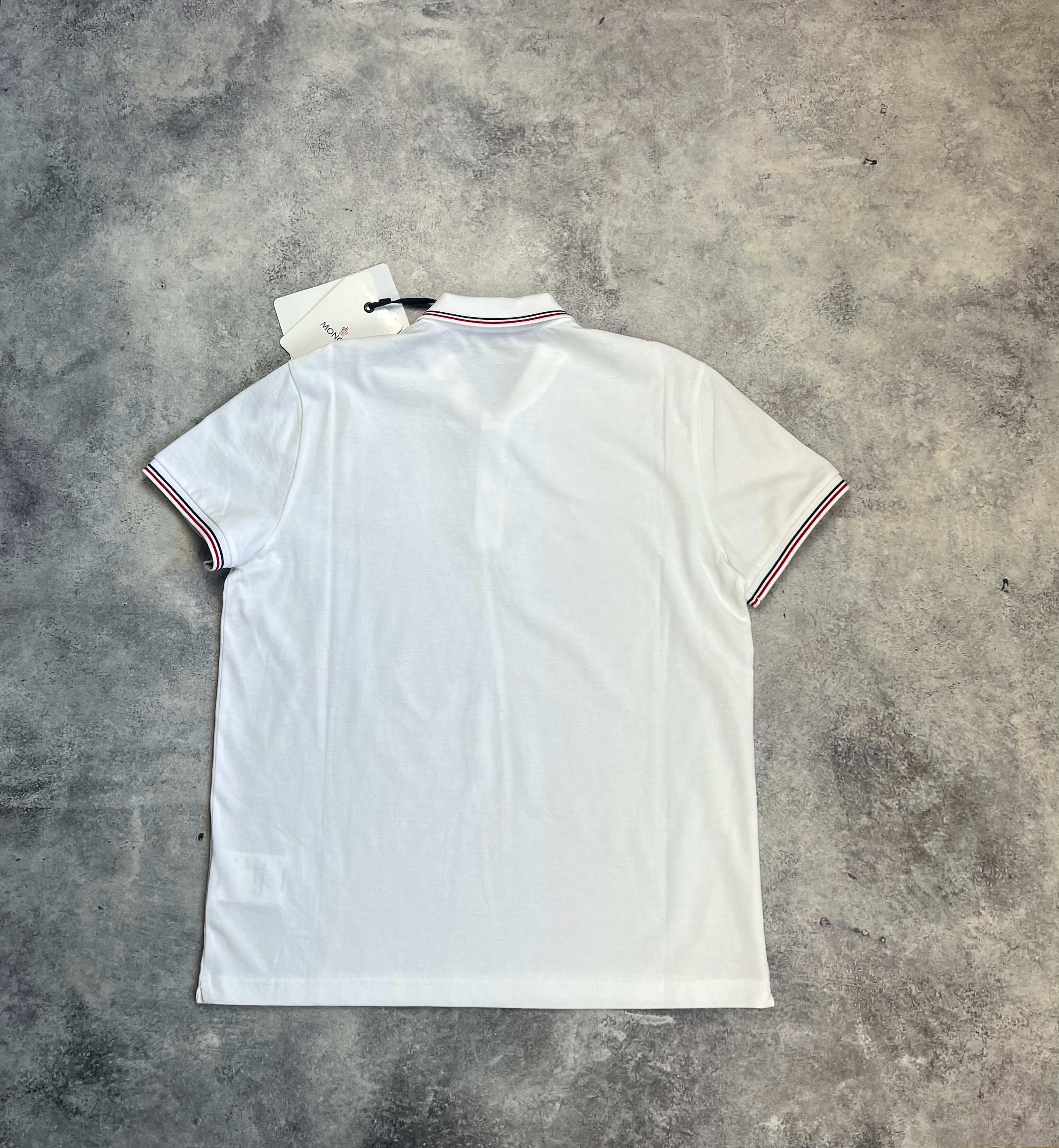 Moncler White Polo Shirt for Men - Classic Cotton Short Sleeve Casual Shirt - Perfect for Golf, Business & Summer Outfits