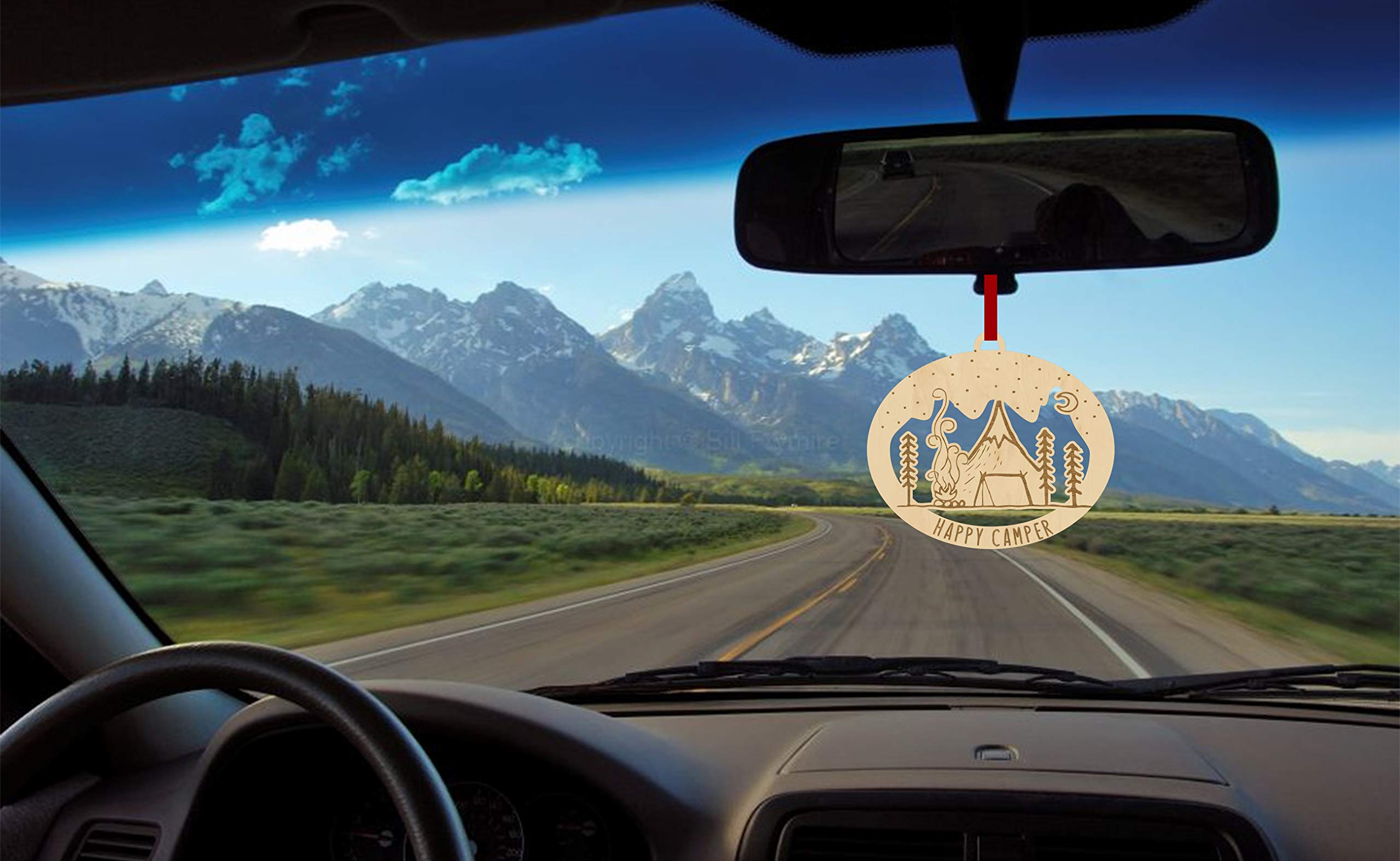 Personalized Camping Christmas Ornament - Custom Happy Camper Tent Decor for Men & Women | Unique Camping Gifts for RV, Hiking & Outdoor Enthusiasts | Perfect for Holiday Tree, Camper Van & Cabin Decorations