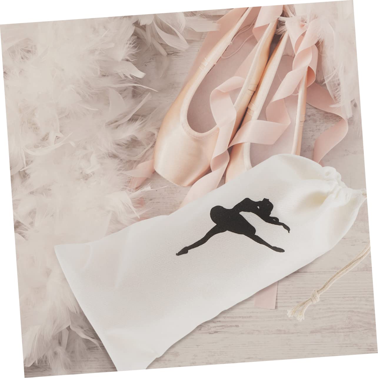 OHPHCALL Ballet Shoe Bag for Girls - Breathable Drawstring Dance Shoe Storage Organizer - Perfect for Ballet Class, Dance Practice & Travel Accessories