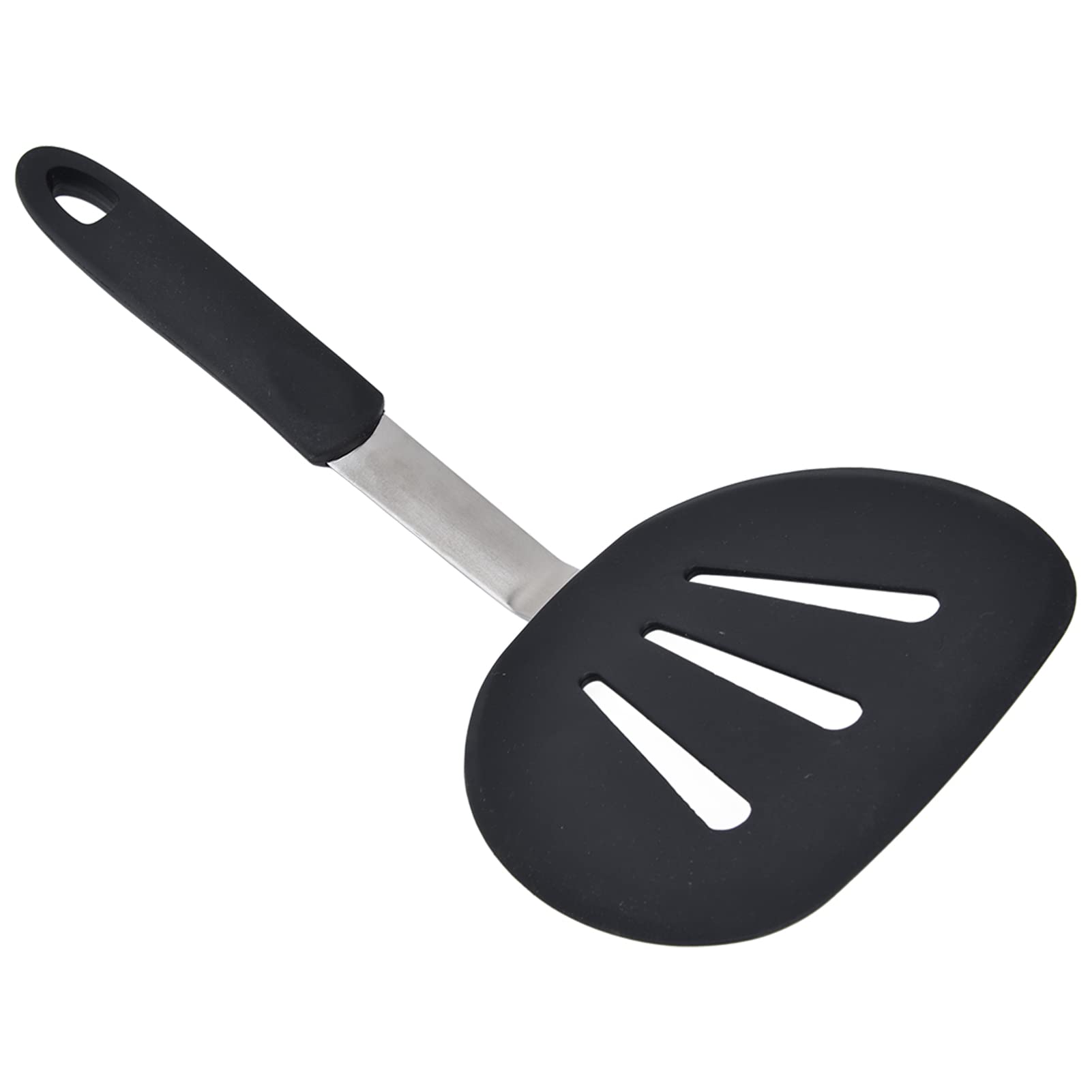 Premium Wide Round Spatula - Heat-Resistant Silicone Chef Turner for Omelettes, Pancakes & Eggs - Dishwasher Safe & Non-Slip Grip - Perfect for Cooking, Baking & Flipping in Professional & Home Kitchens