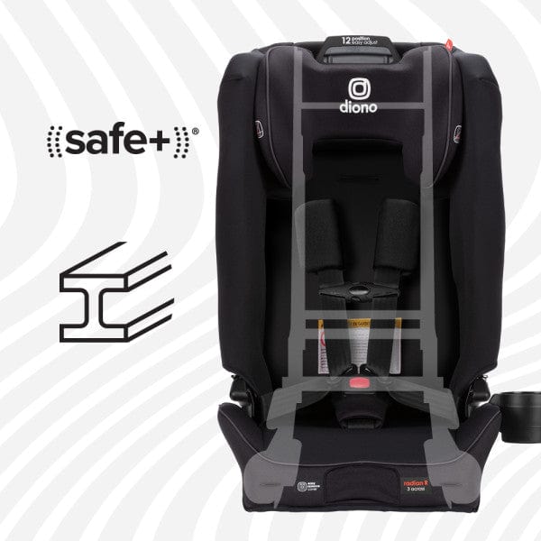 Diono Radian 3R SafePlus Convertible Car Seat - 3-in-1 Rear Facing, Forward Facing & Booster for Kids 5-120 lbs - Premium Safety for Infants, Toddlers & Big Kids - Perfect for Travel & Everyday Use