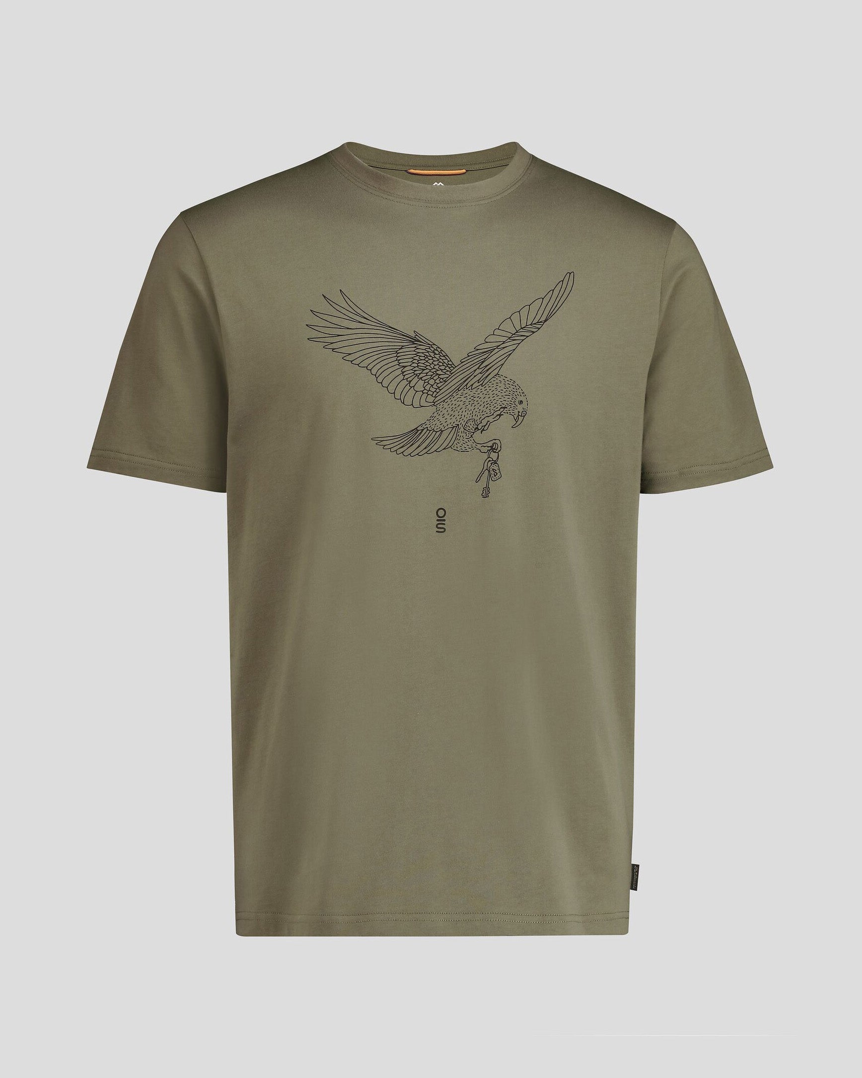 Organic Cotton Men's O.Smither Kea T-Shirt - Soft Breathable Beech Color Tee for Casual Wear & Outdoor Activities