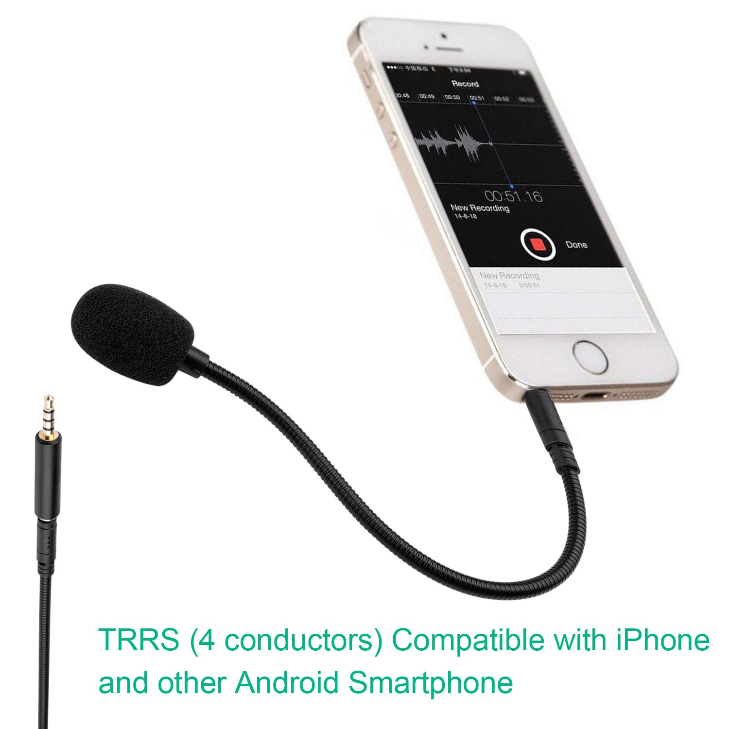 Smays Detachable 3.5mm Microphone - Aux Mic for Headphone Jack, Plug-in Microphone for Laptop, PC, Phone, and Conference Calls | Perfect for Gaming, Podcasting, Zoom Meetings & Online Classes