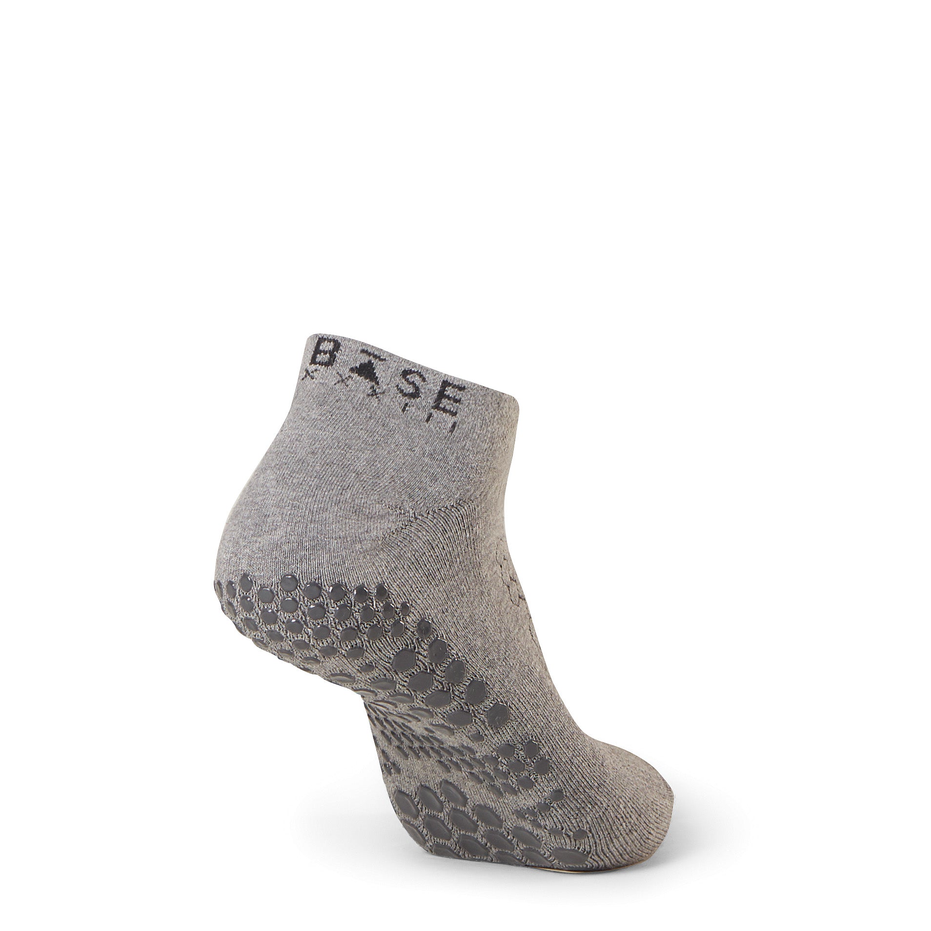 Base 33 Low Rise Non-Slip Grip Socks - Grey - Perfect for Yoga, Pilates & Barre Workouts