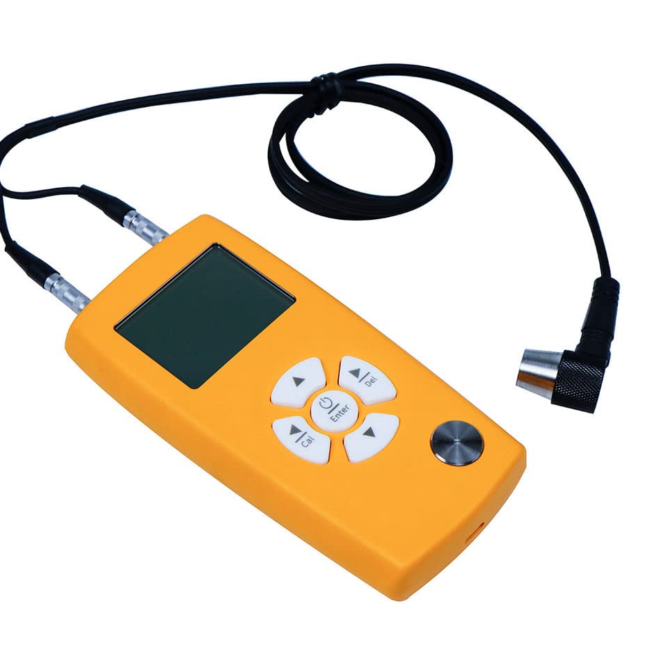 Digital Ultrasonic Thickness Gauge - 0.8-350mm (0.03-13.77in) Range, 0.01mm Resolution - Metal, Plastic, Ceramic & Glass Thickness Tester - Industrial & DIY Material Measurement Device for Pipes, Tanks, Automotive Parts & Construction Materials