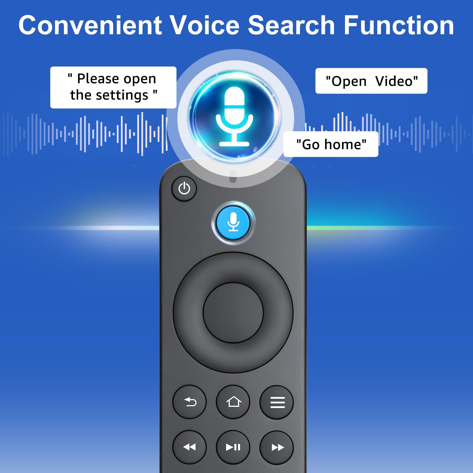 Replacement Voice Remote Control Compatible with Amazon Fire TV Stick, Fire TV Cube & Insignia/Toshiba/Pioneer Smart TVs - Hands-Free Voice Search, Streaming & Smart Home Control for Living Room & Bedroom Entertainment