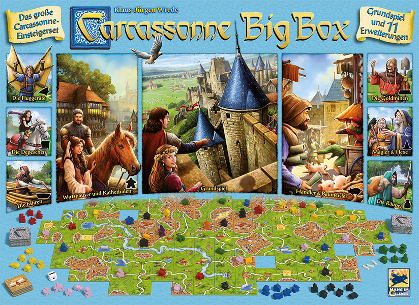 Carcassonne Big Box Board Game (2017 Edition) - Family Strategy Game for Adults & Kids - Perfect for Game Nights & Parties