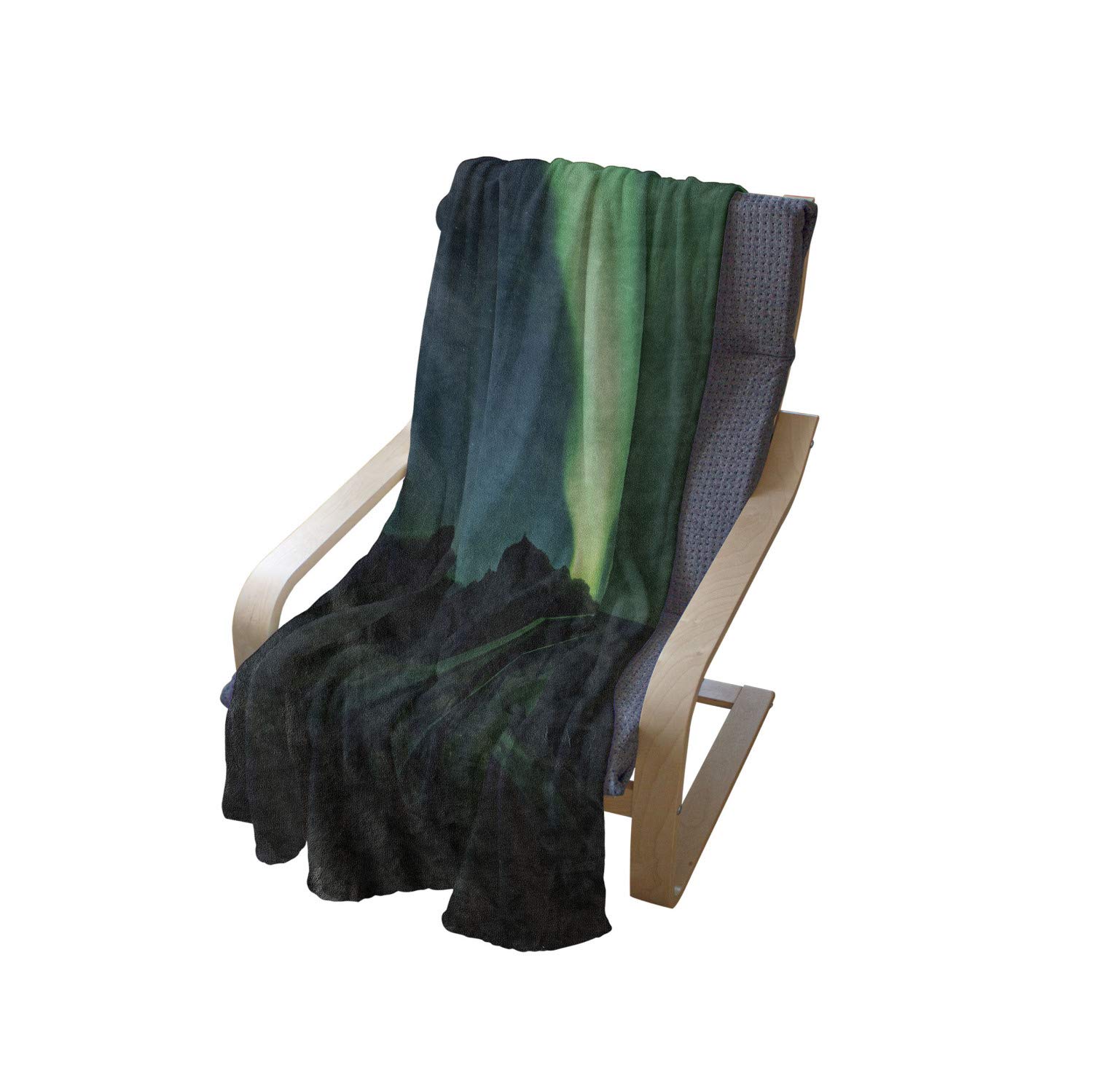 Ambesonne Aurora Borealis Flannel Fleece Throw Blanket - 50