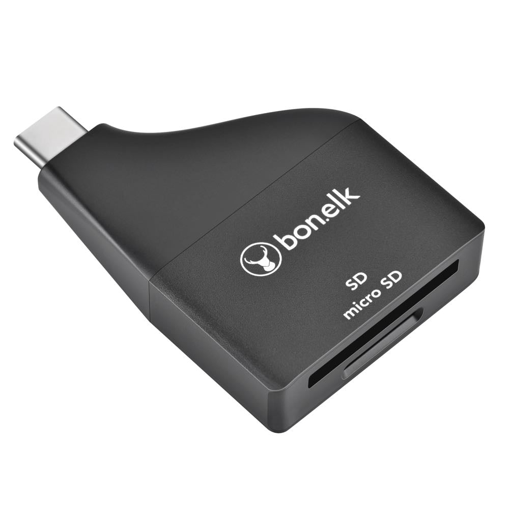 Bonelk USB C to MicroSD/SD Card Reader Adapter - Fast Data Transfer for Smartphones, Laptops, Cameras & More - Perfect for Travel, Photography & File Backup