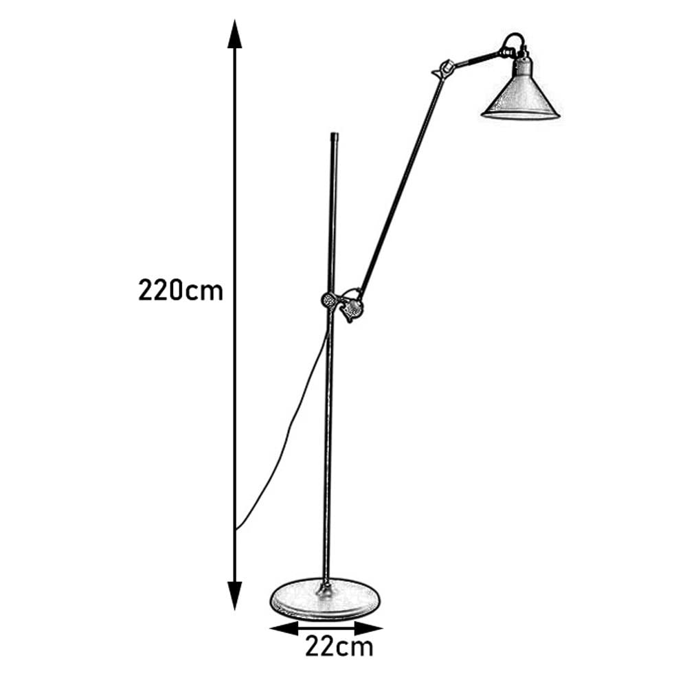 Adjustable Modern Floor Lamp with Swing Arm - Standing Light Fixture for Living Room, Bedroom & Office - Architect & Designer Workspace Lighting - Accent Lamp for Reading, Relaxation & Task Lighting