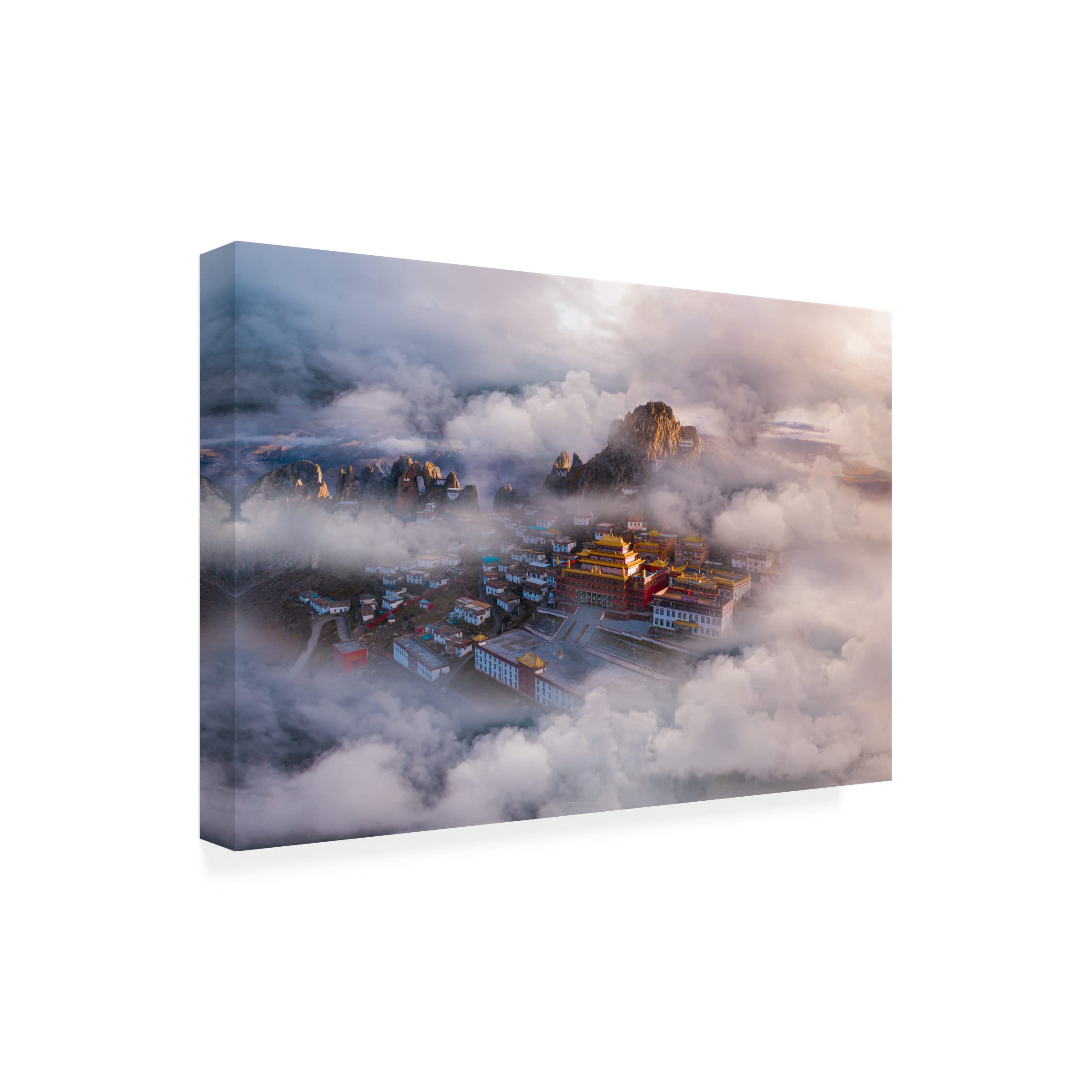 Trademark Fine Art 'The Hall Of Ling Xiao' Canvas Wall Art Print by Simoon - Perfect for Living Room, Bedroom & Office Decor