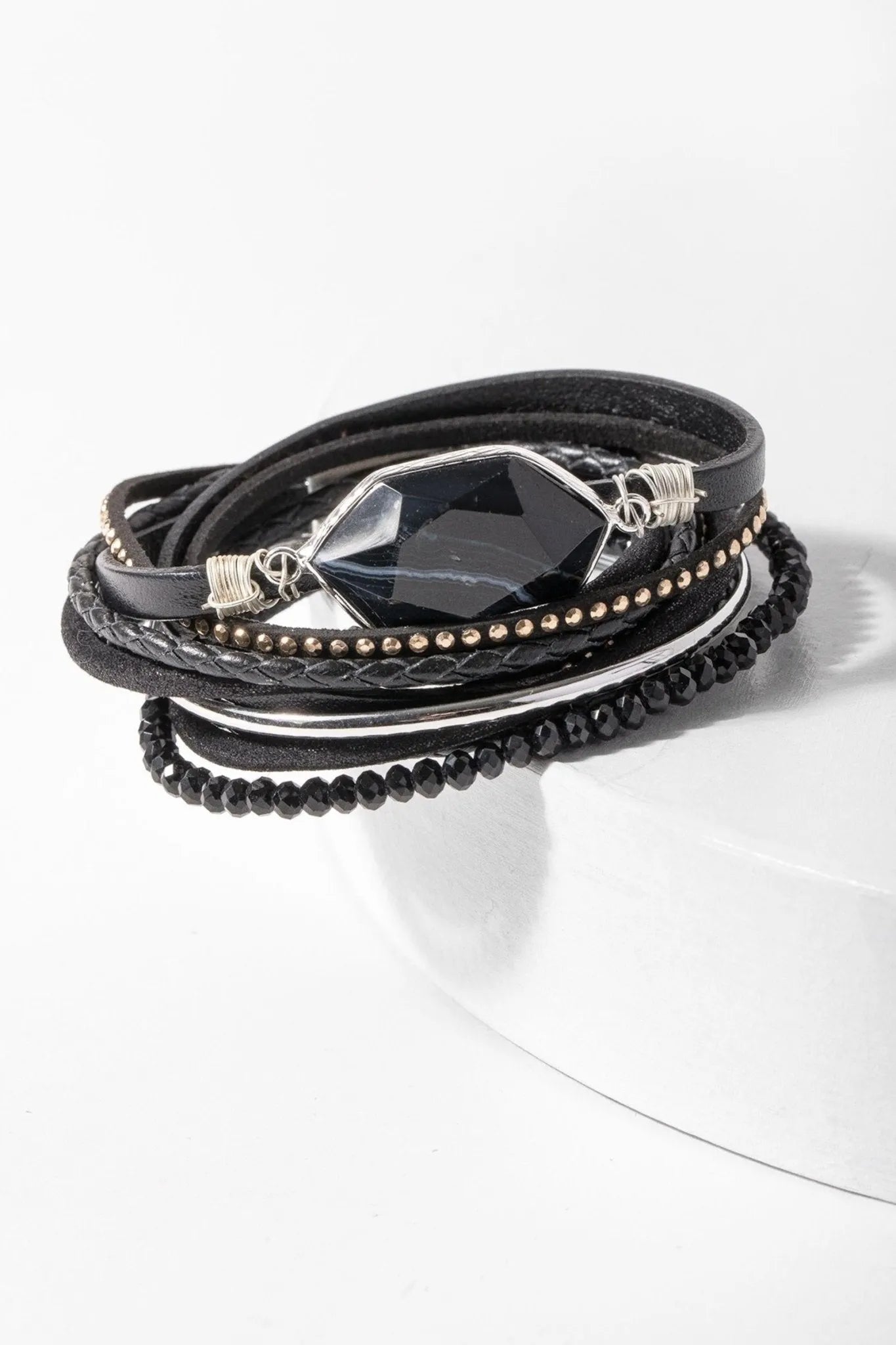 Endless Dream Genuine Leather Bracelet for Men & Women - Stylish Adjustable Wristband for Casual Wear, Gifts & Everyday Fashion Accessories