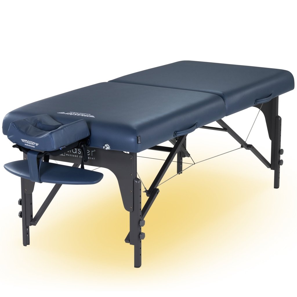 Master Massage® 31 Montclair Portable Massage Table with Adjustable Height & Ambient Light System - Professional Massage Therapy Table for Home, Spa & On-the-Go Use